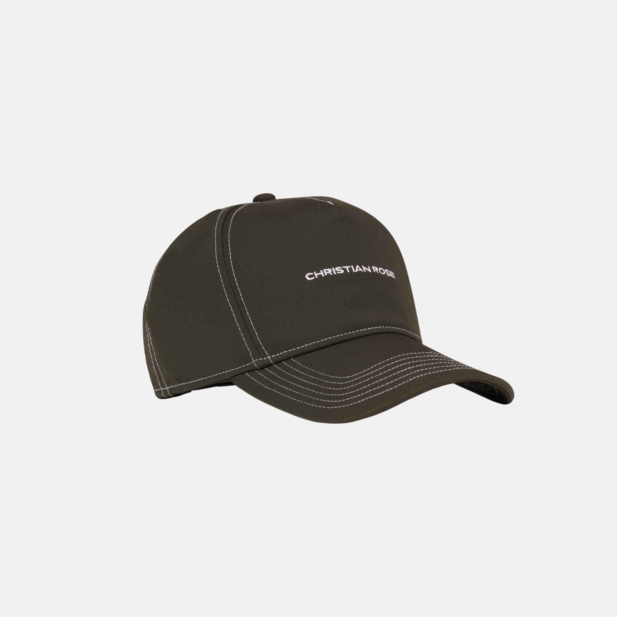 Christian Rose Nylon Trucker Olive White | Studio DOS