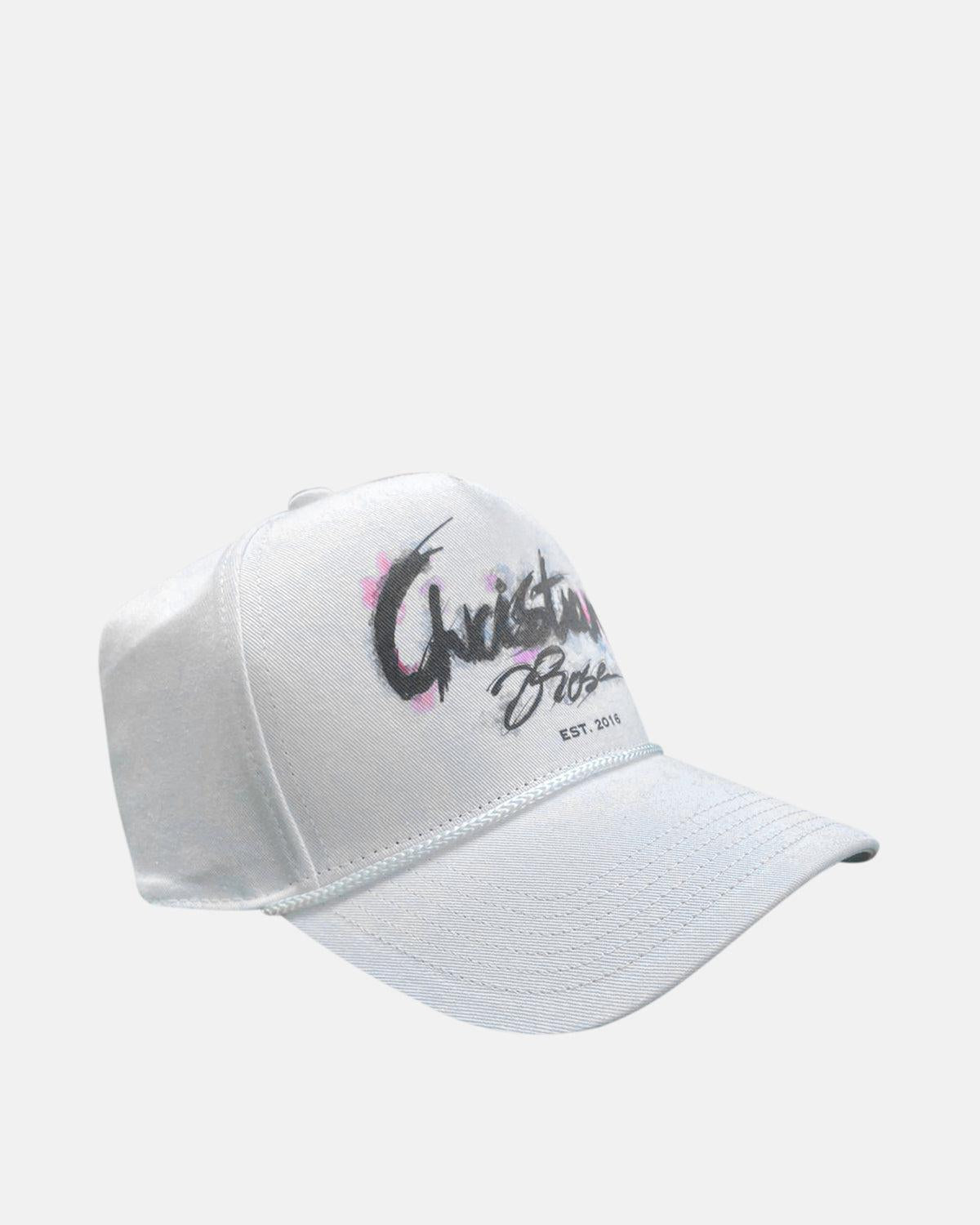 CHRISTIAN ROSE SIGNATURE SNAPBACK CAP WHITE | Studio DOS