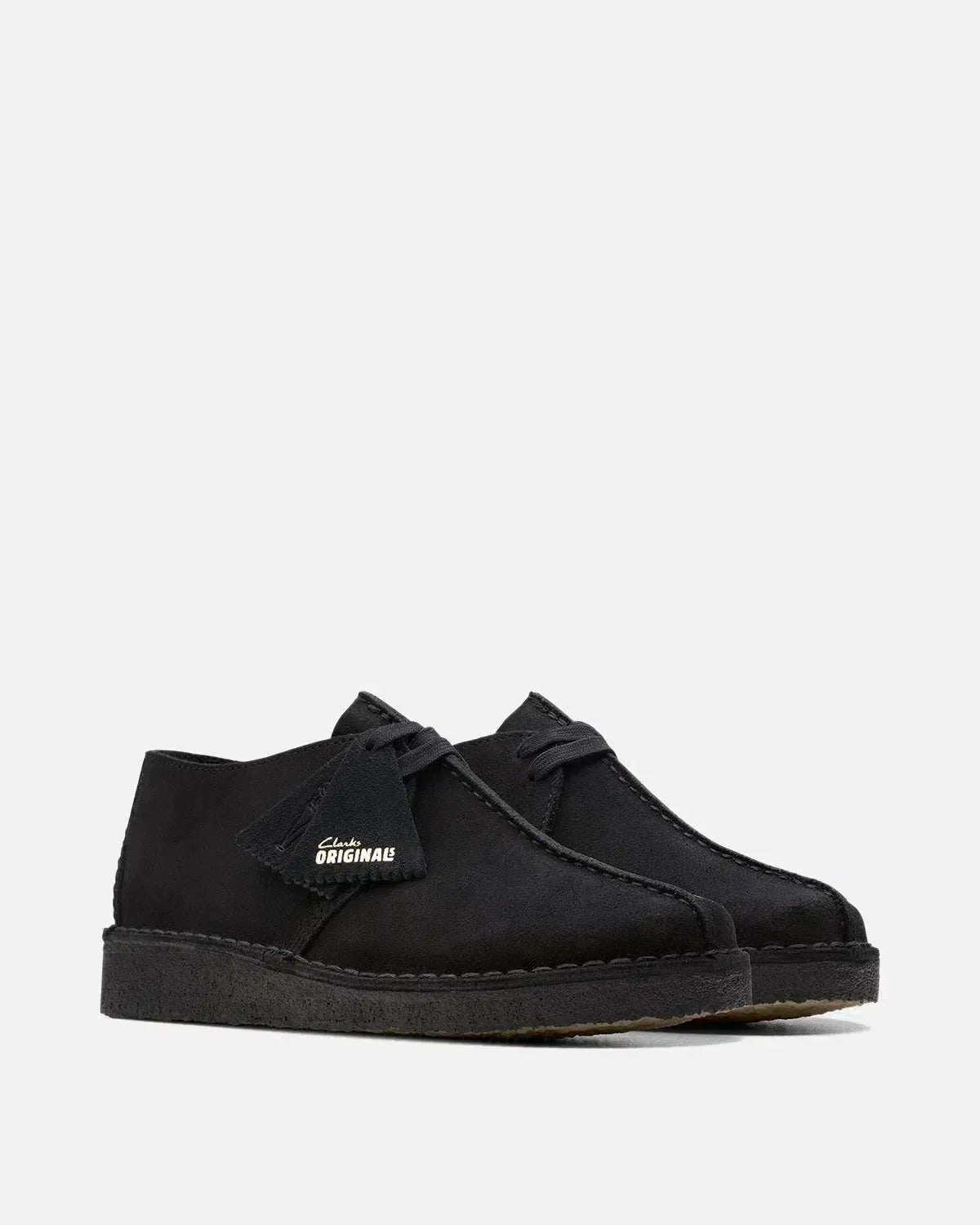 CLARKS ORIGINALS DESERT TREK SHOES BLACK SUEDE | Studio DOS