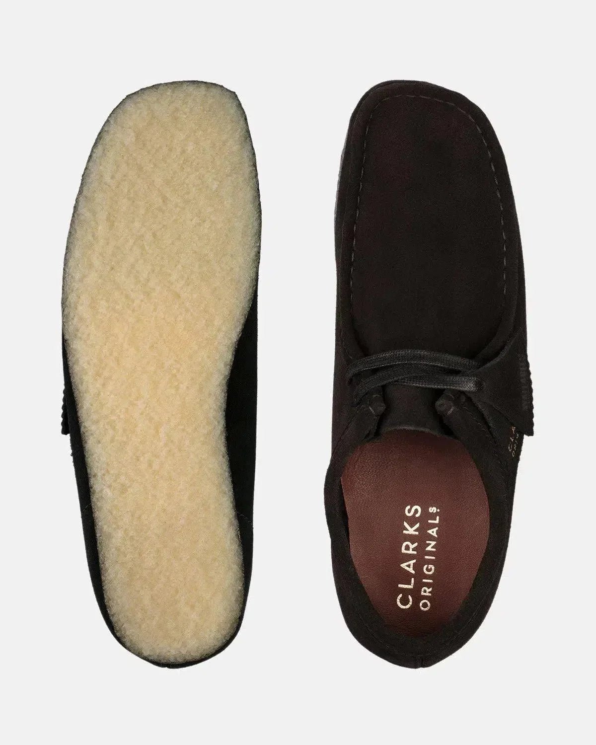 CLARKS ORIGINALS WALLABEE SHOES BLACK SUEDE | Studio DOS