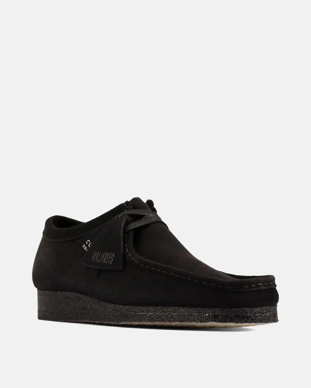 CLARKS ORIGINALS WALLABEE SHOES BLACK SUEDE | Studio DOS
