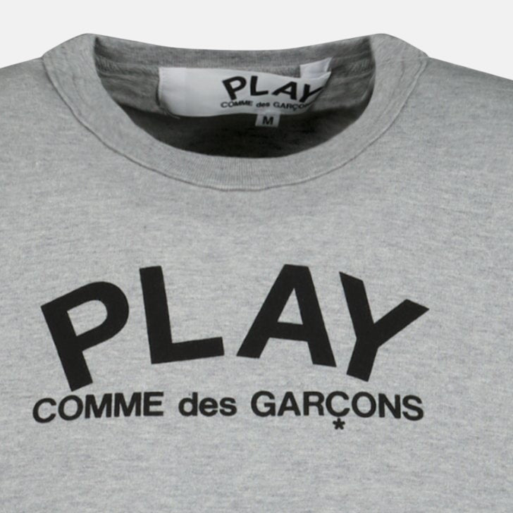 Comme Des Garcons Play Logo T-Shirt Grey | Studio DOS