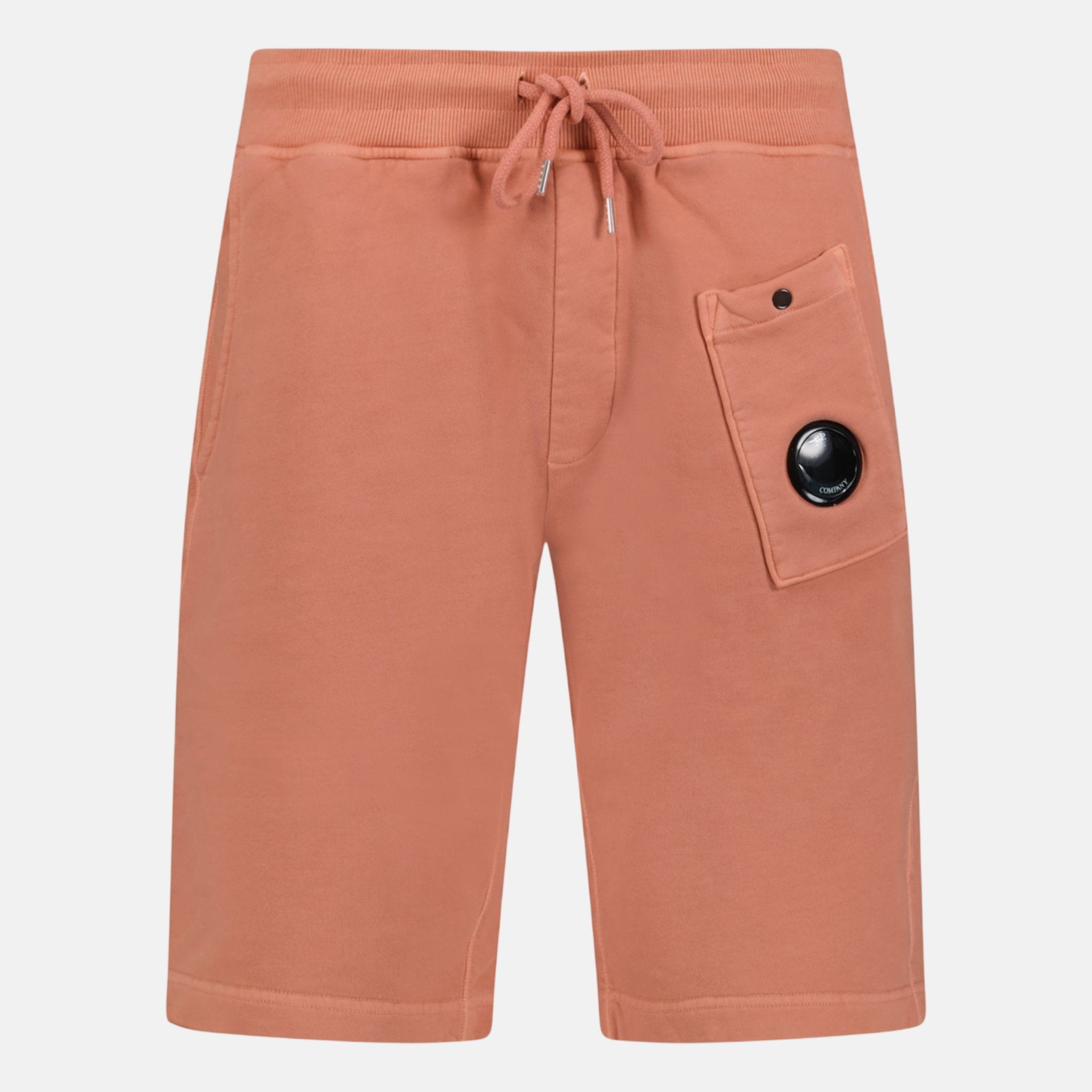 CP Company Bermuda Cotton Lens Shorts Coral | Studio DOS