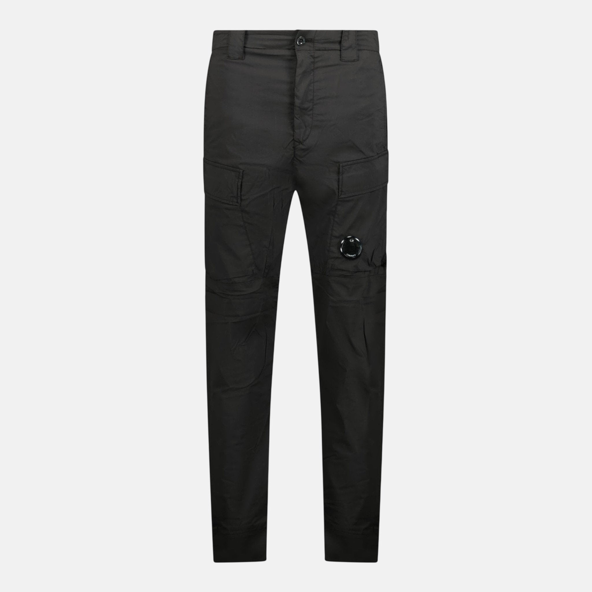 CP Company Cuffed 50 Fili Stretch Cargo Pants Black | Studio DOS