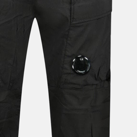 CP Company Cuffed 50 Fili Stretch Cargo Pants Black | Studio DOS