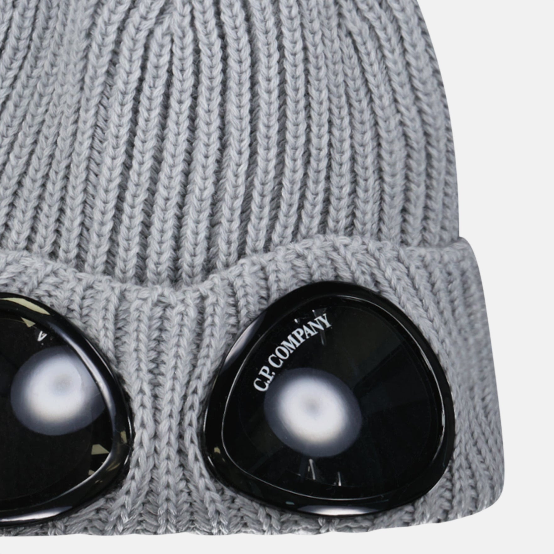 CP Company Extrafine Merino Wool Goggle Beanie Grey | Studio DOS