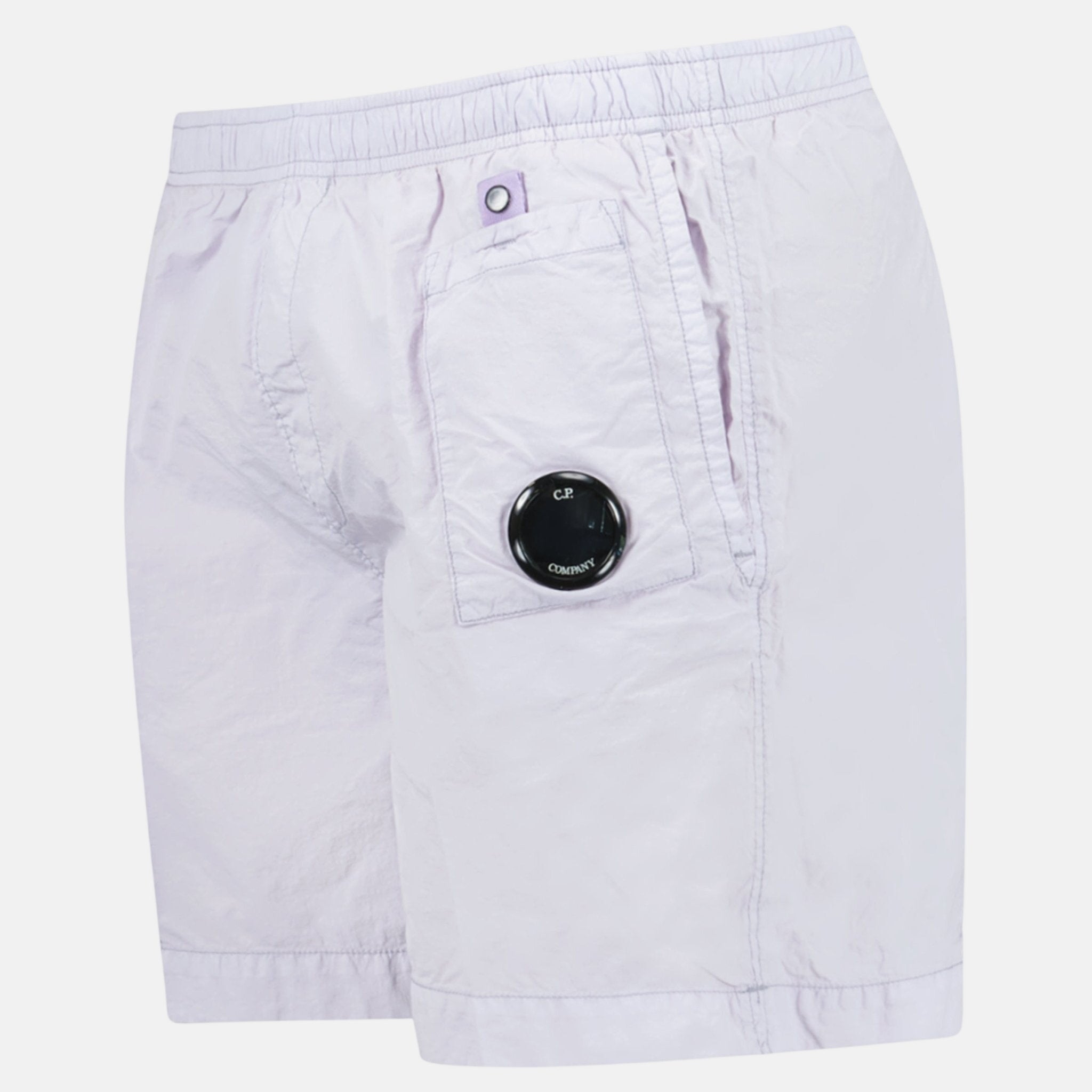 CP Company Flatt Nylon Lens - Detail Swim Shorts Lilac | Studio DOS
