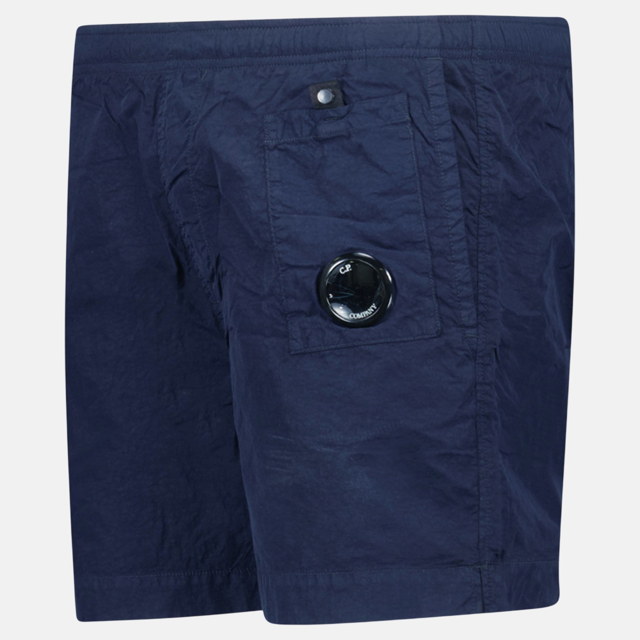 CP Company Flatt Nylon Lens - Detail Swim Shorts Medieval Blue | Studio DOS