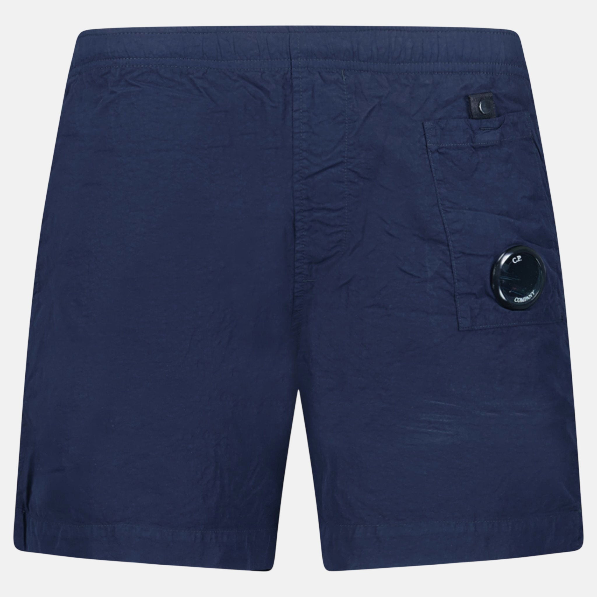 CP Company Flatt Nylon Lens - Detail Swim Shorts Medieval Blue | Studio DOS