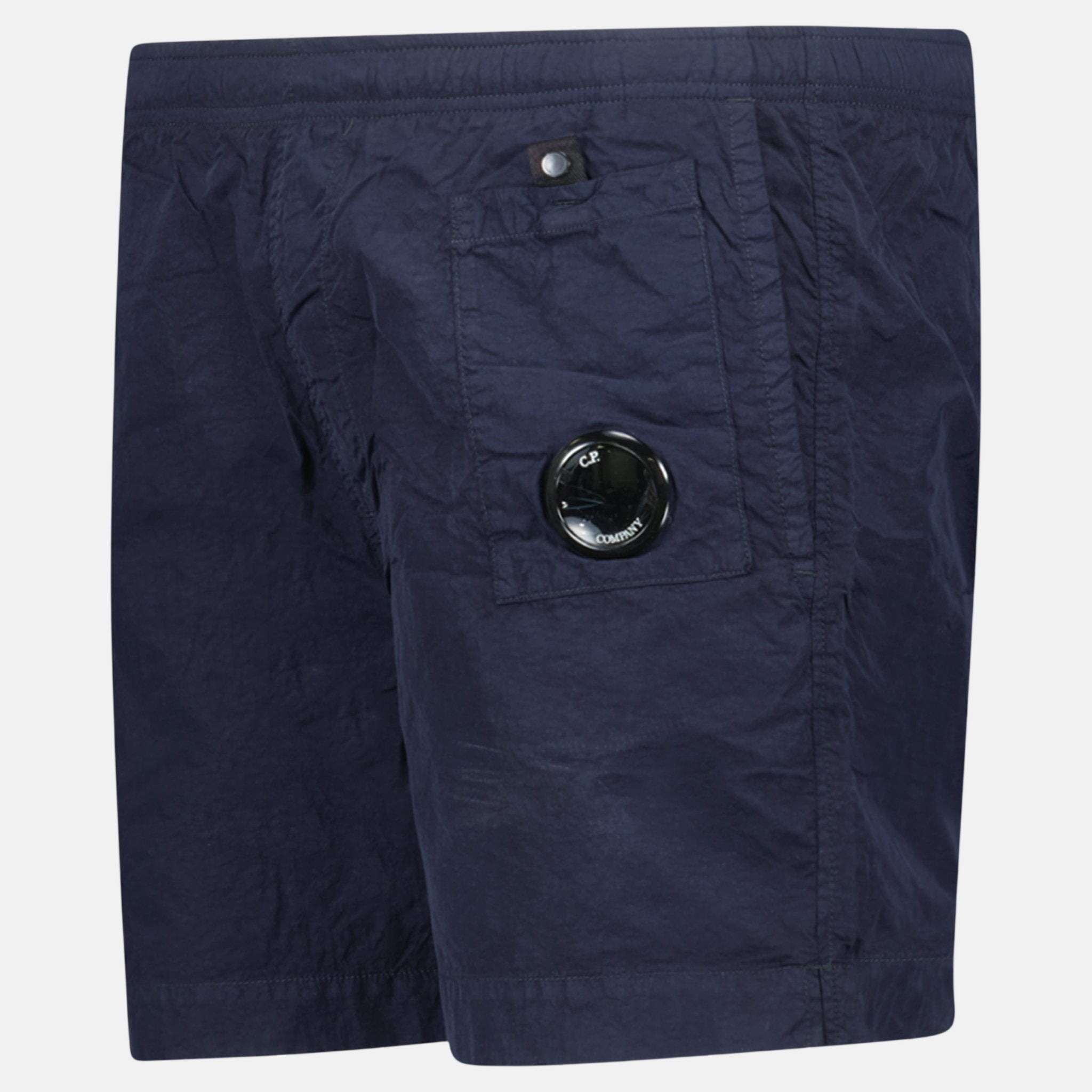 CP Company Flatt Nylon Lens - Detail Swim Shorts Navy | Studio DOS