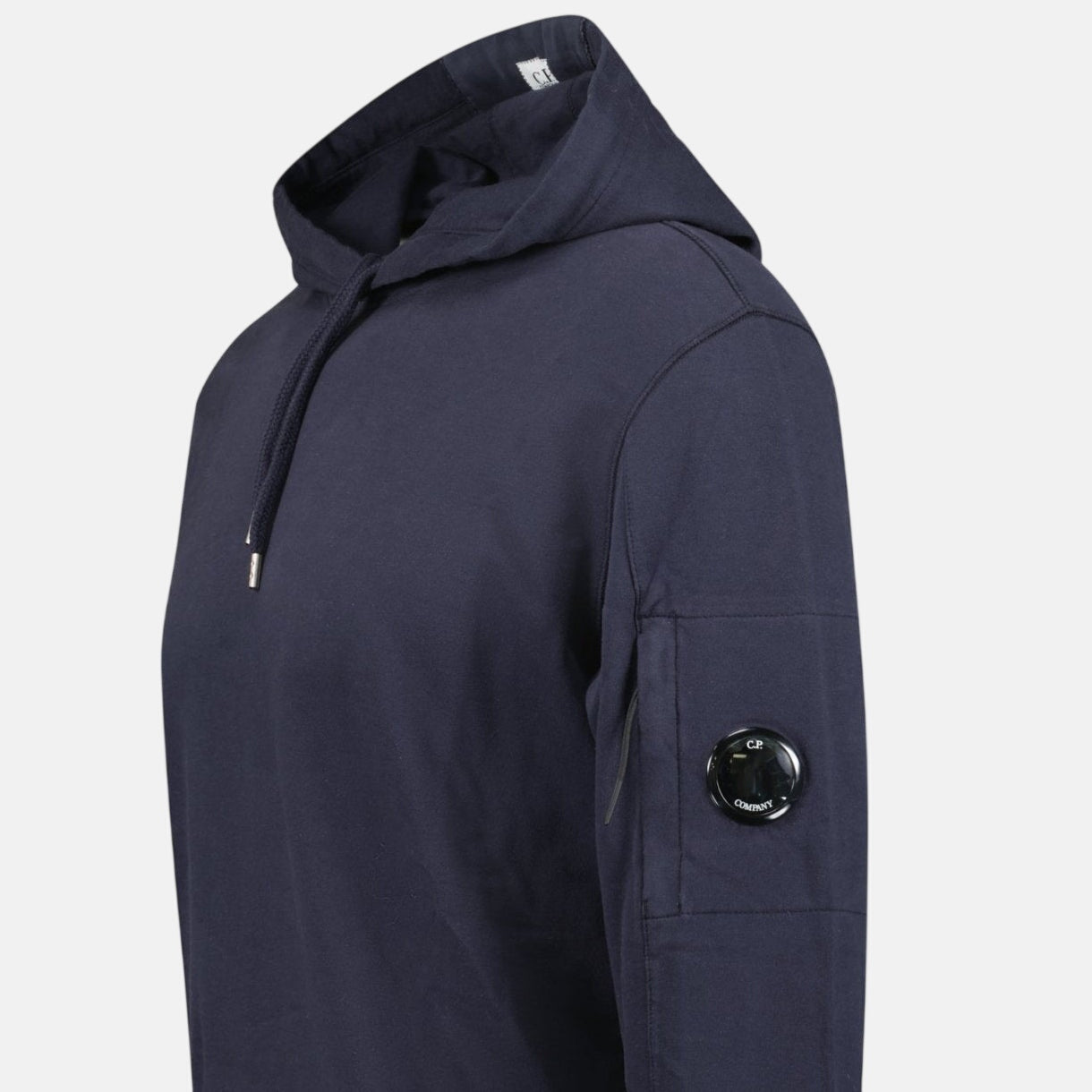 CP Company Hooded Lens Light Fleece Sweatshirt Midnight Blue | Studio DOS