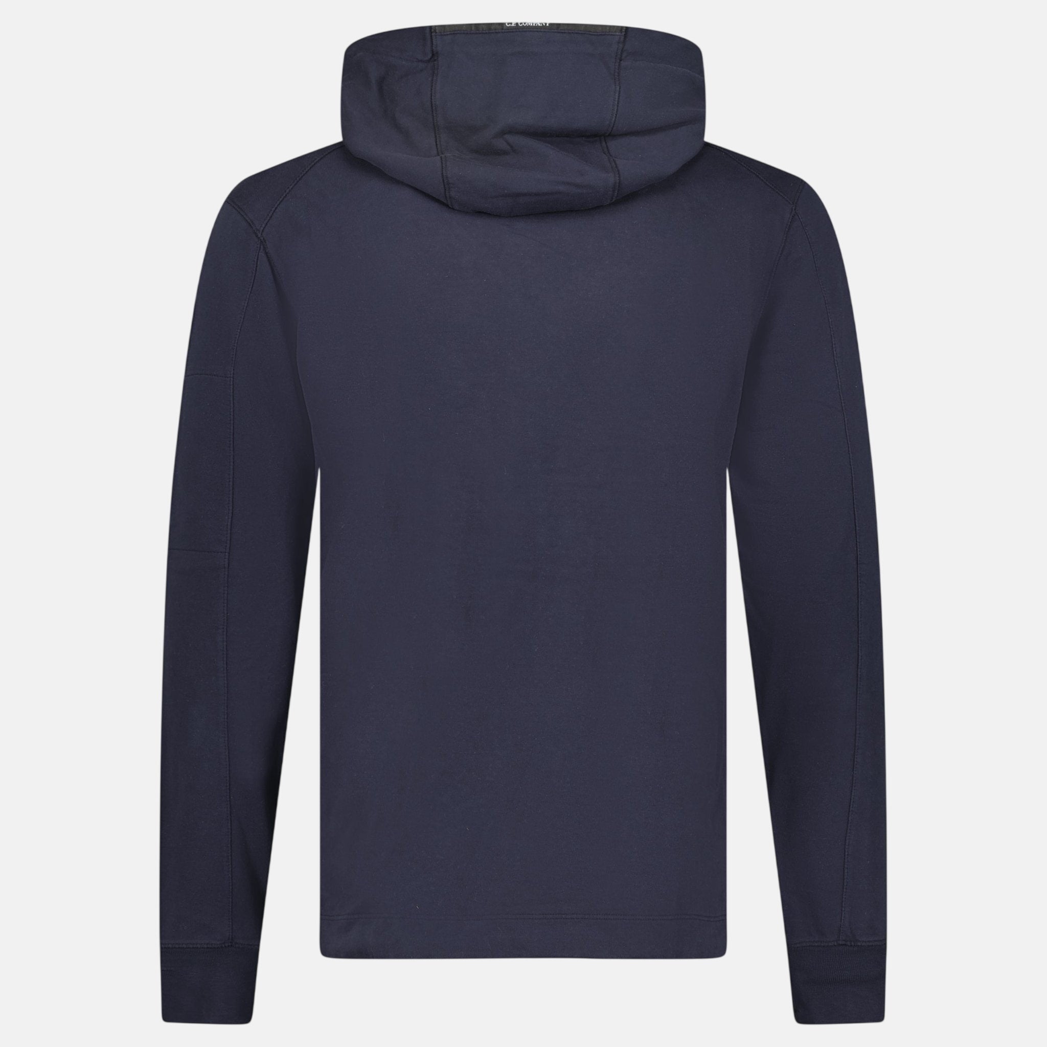 CP Company Hooded Lens Light Fleece Sweatshirt Midnight Blue | Studio DOS