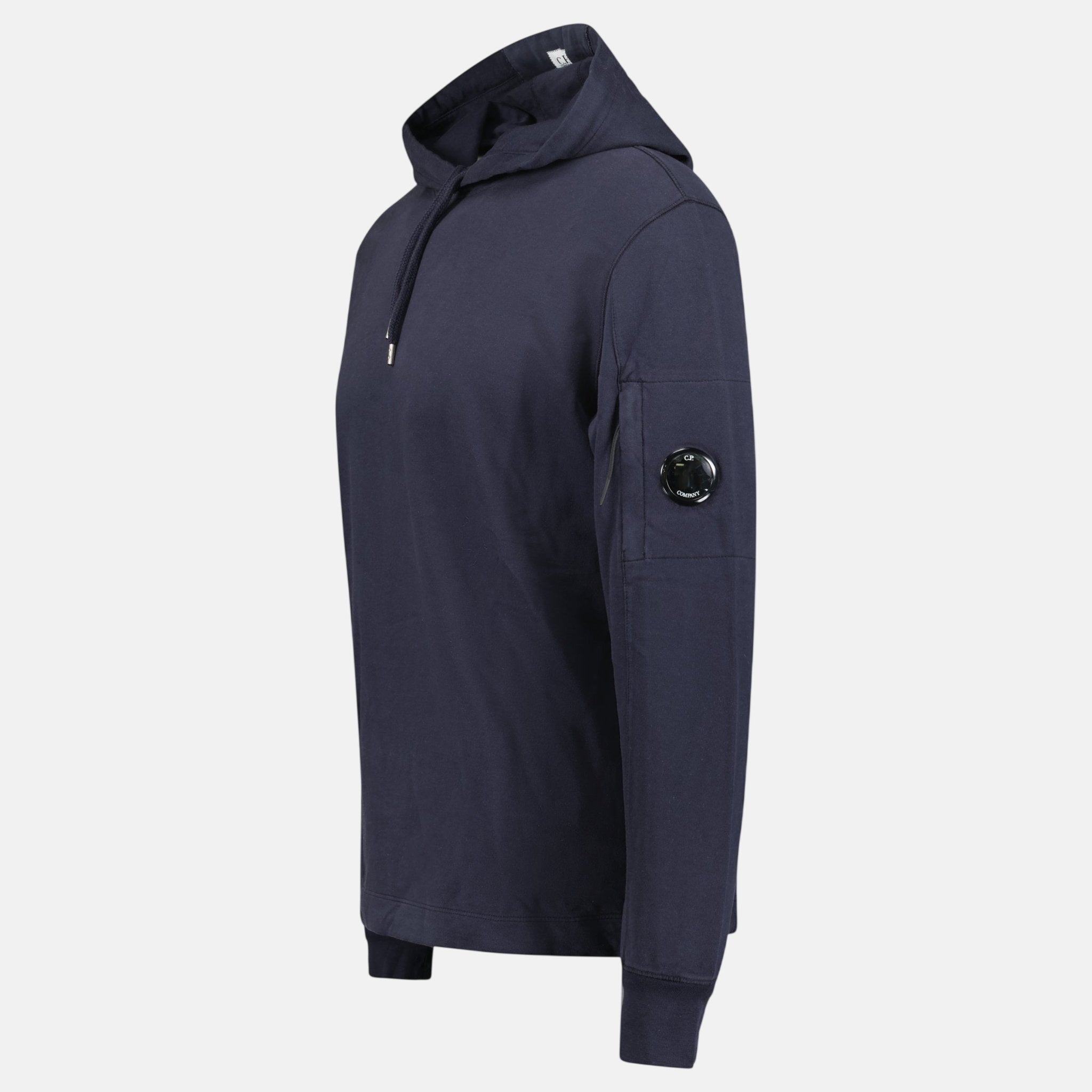 CP Company Hooded Lens Light Fleece Sweatshirt Midnight Blue | Studio DOS