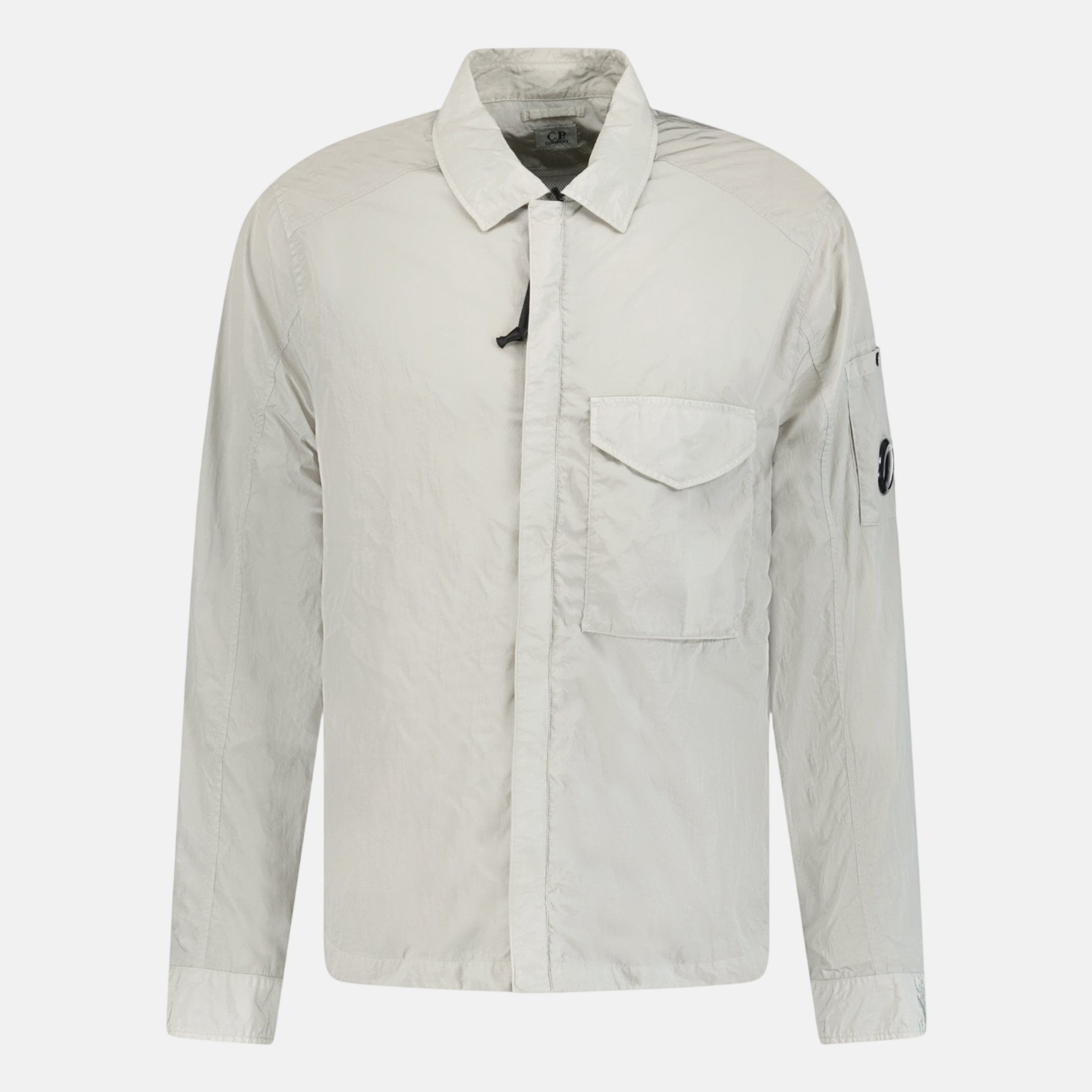 CP Company Lens Chrome Zip - Up Jacket Light Grey | Studio DOS