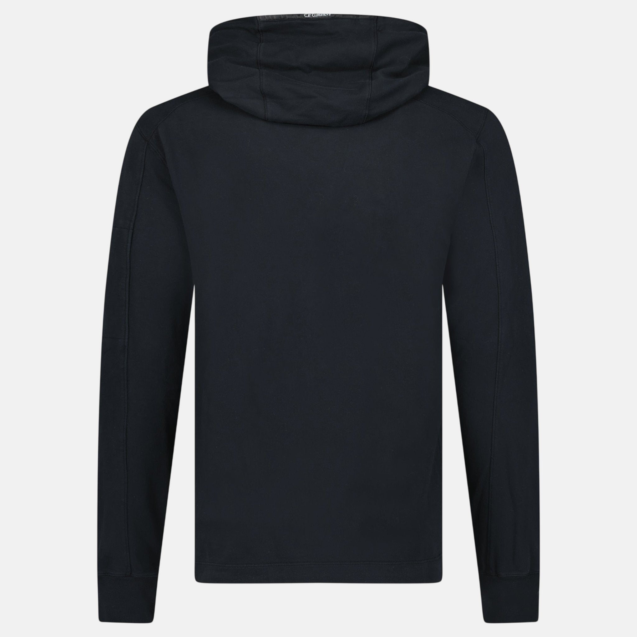CP Company Light Fleece Hooded Lens Sweatshirt Black | Studio DOS