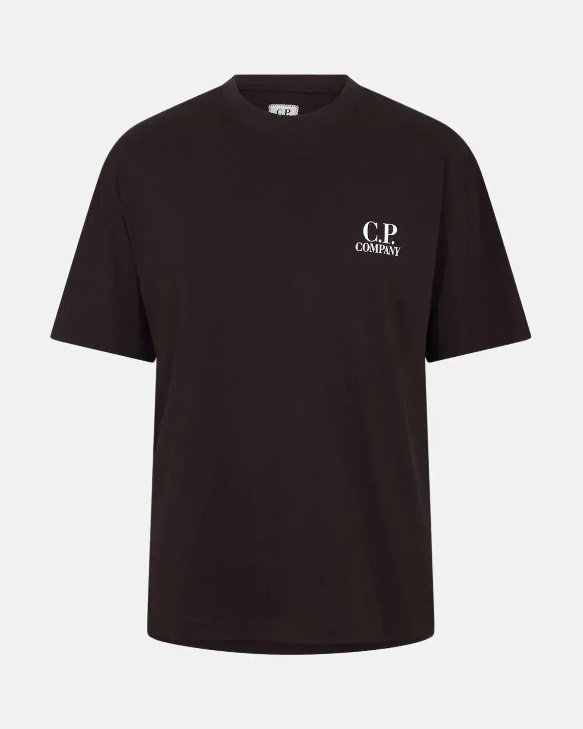 CP COMPANY MENS 30/1 JERSEY BACK LOGO T - SHIRT BLACK | Studio DOS