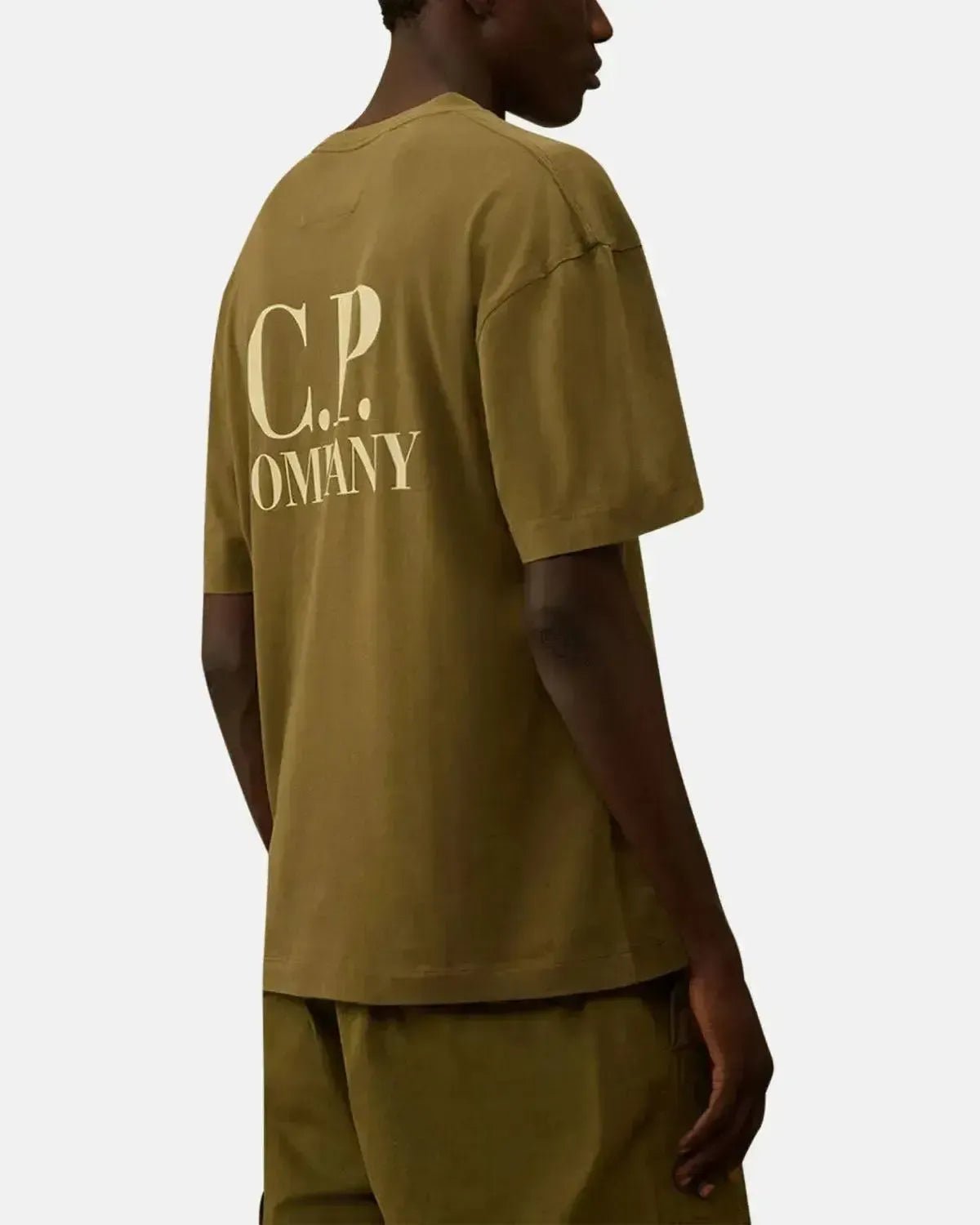 CP COMPANY MENS 30/1 JERSEY BACK LOGO T - SHIRT CAPERS | Studio DOS