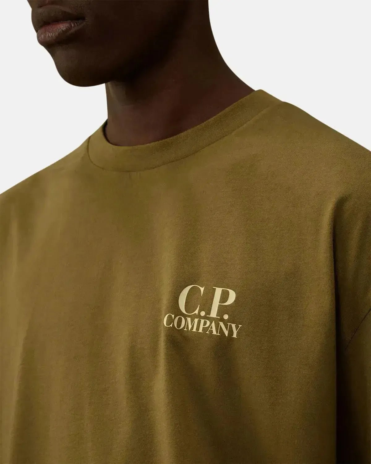 CP COMPANY MENS 30/1 JERSEY BACK LOGO T - SHIRT CAPERS | Studio DOS