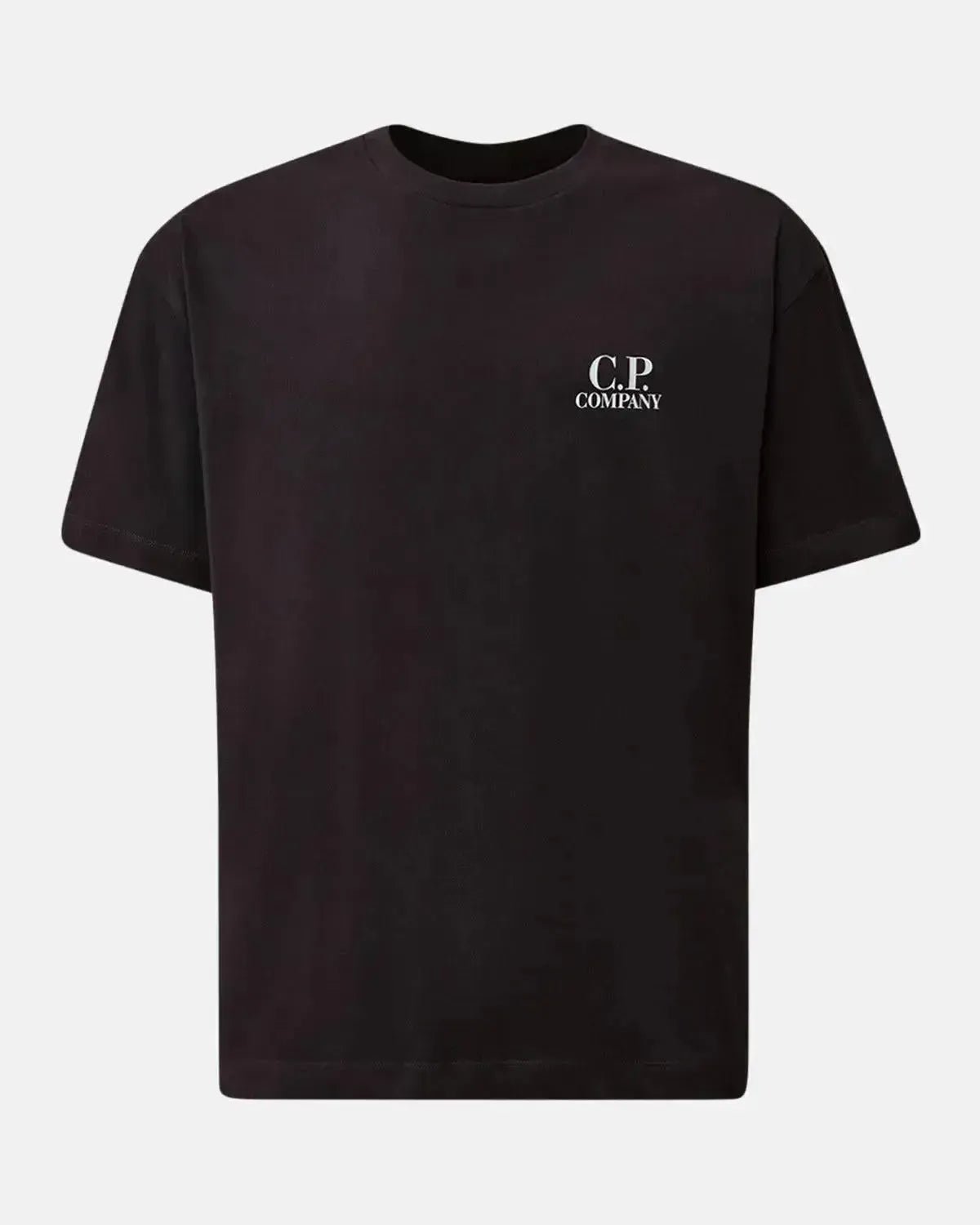 CP COMPANY MENS 30/1 JERSEY BACK LOGO T - SHIRT TOTAL ECLIPSE | Studio DOS