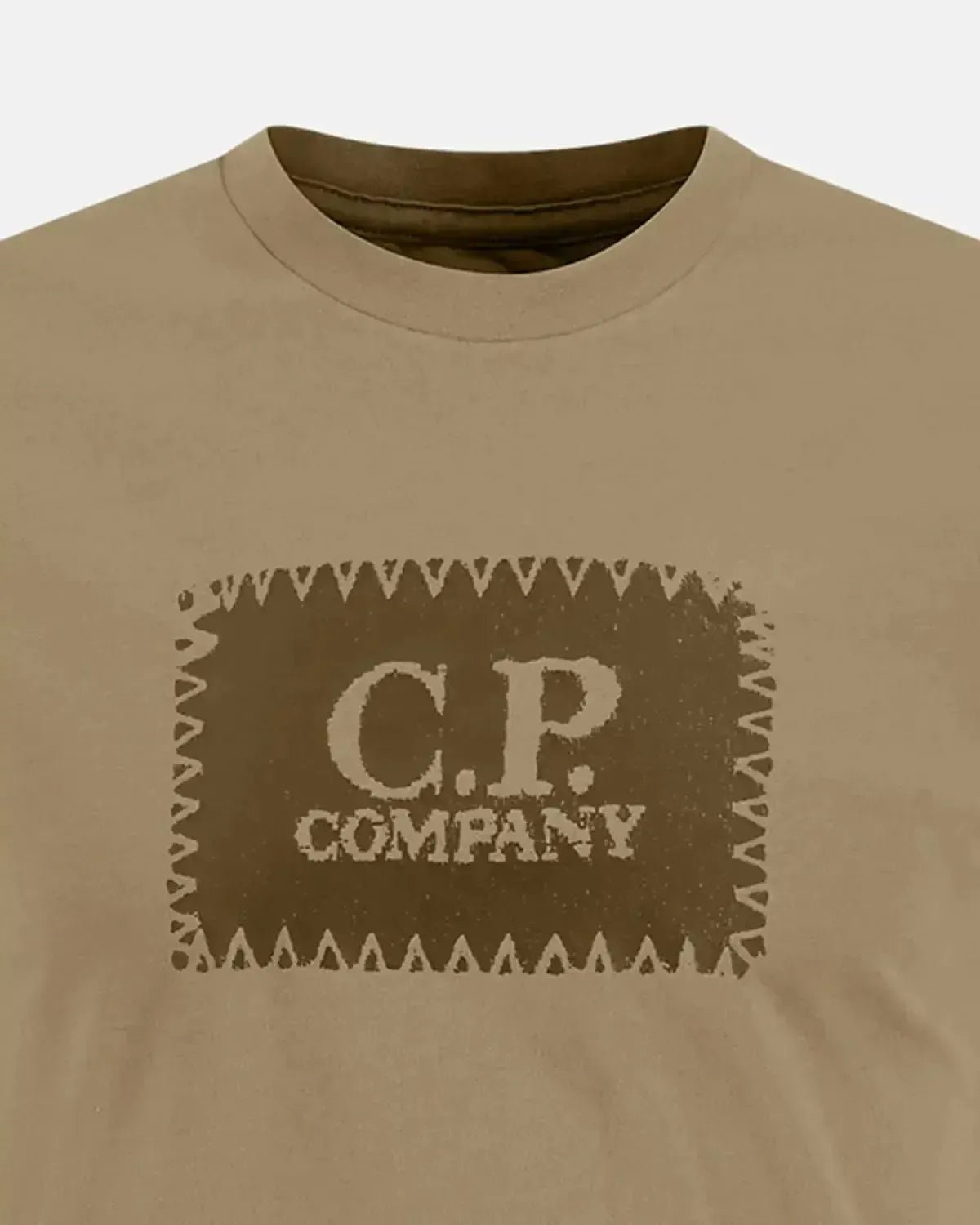 CP COMPANY MENS 30/1 JERSEY LABEL LOGO T - SHIRT FALLEN ROCK GREY | Studio DOS