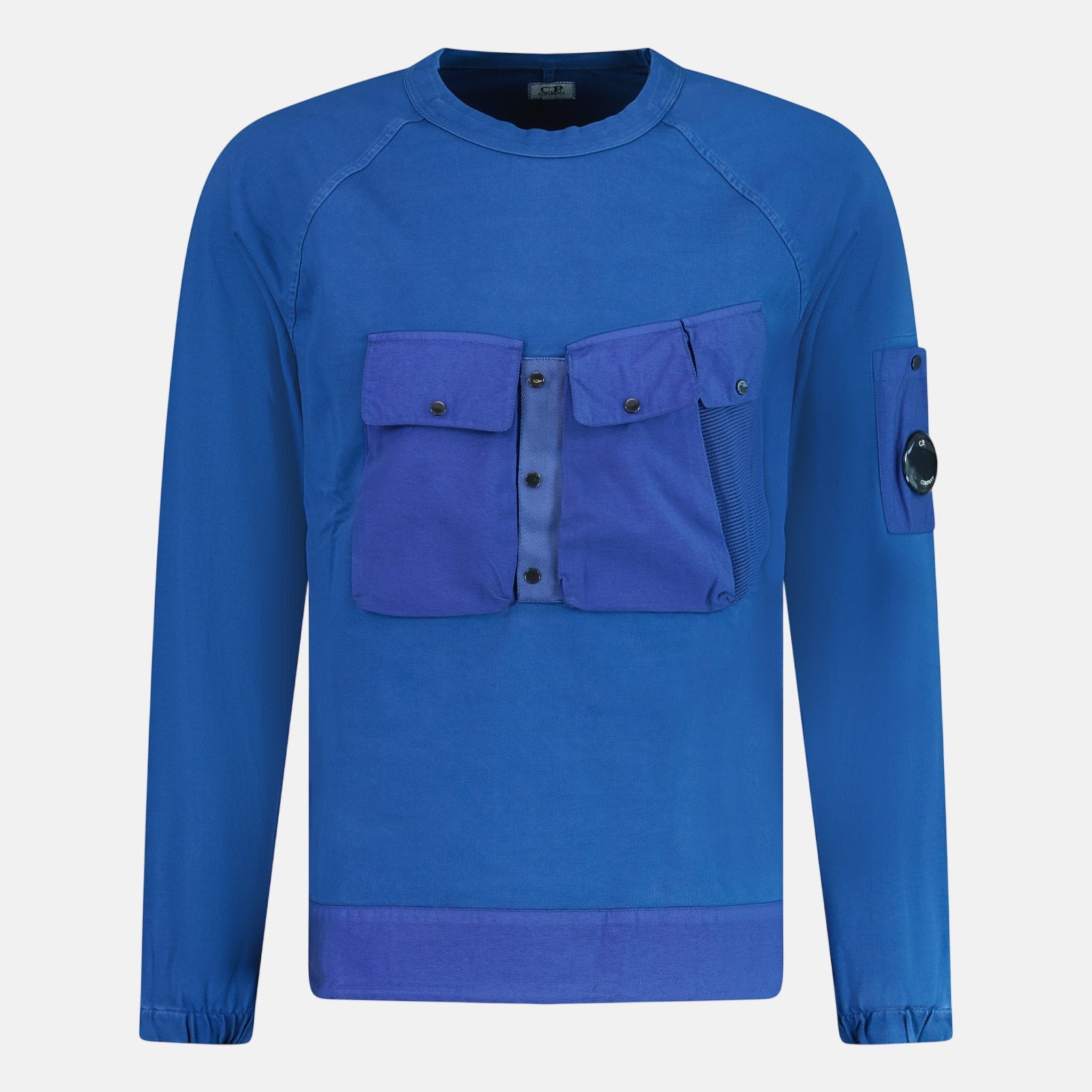 CP Company Mixed Heavy Lens Sweatshirt Blue | Studio DOS