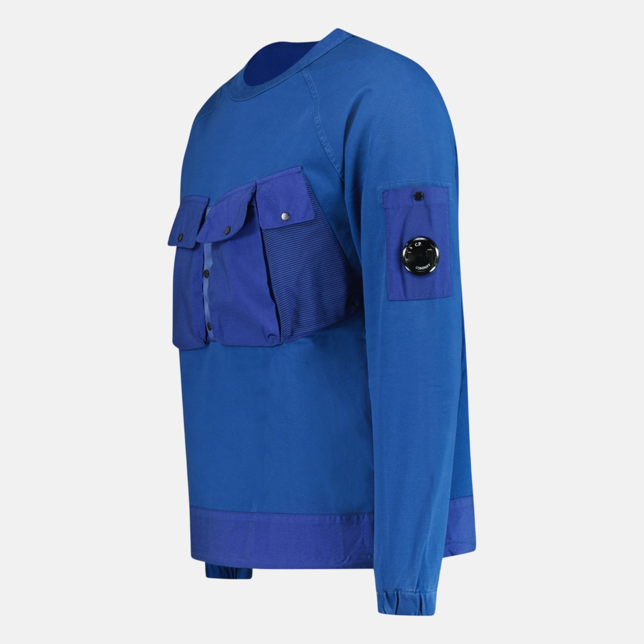 CP Company Mixed Heavy Lens Sweatshirt Blue | Studio DOS