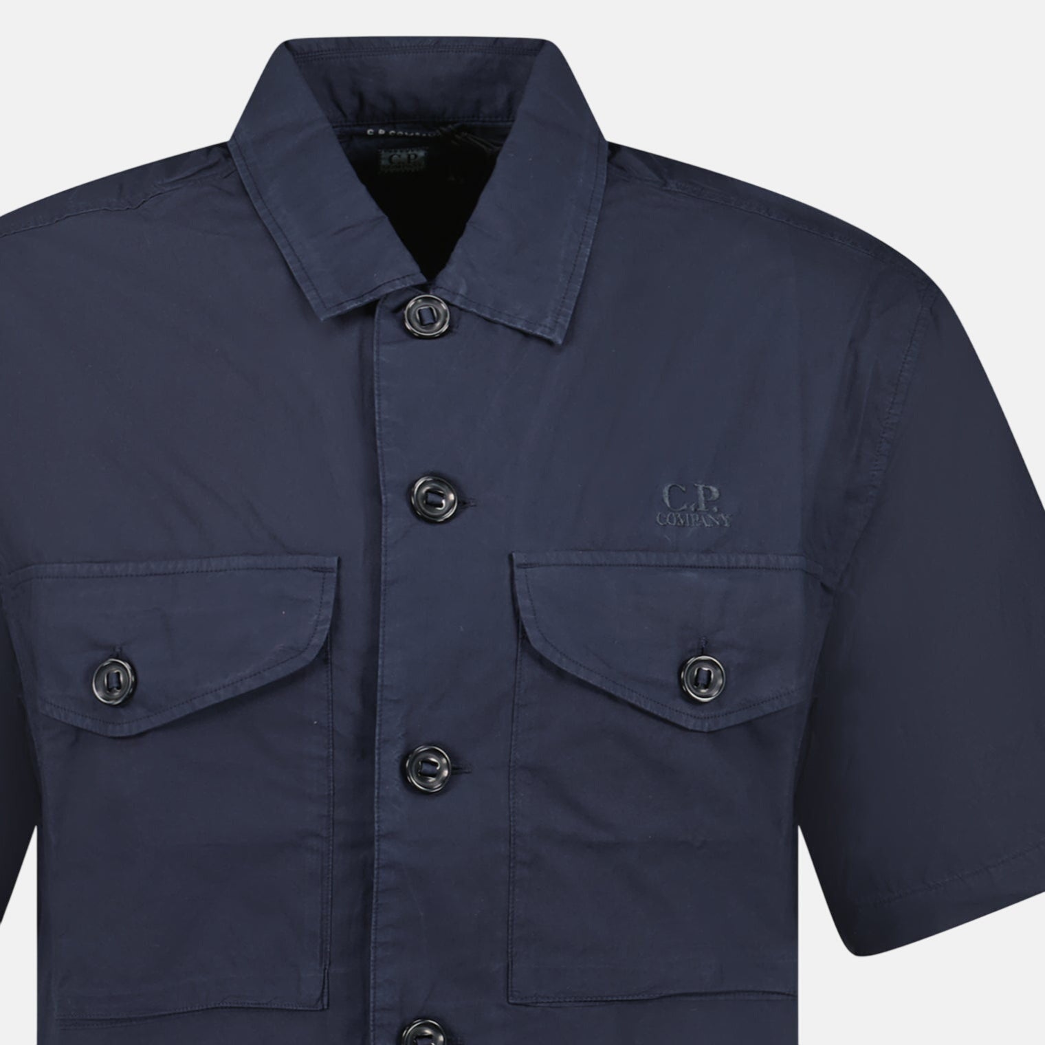 CP Company Popeline Boxy Short Sleeve Shirt Total Eclipse | Studio DOS