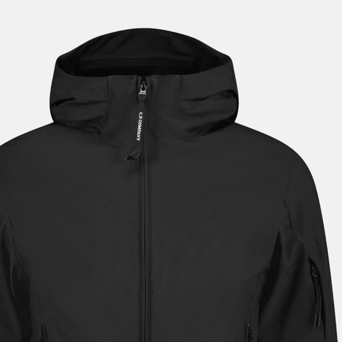 CP Company Softshell Arm Lens Jacket Black | Studio DOS