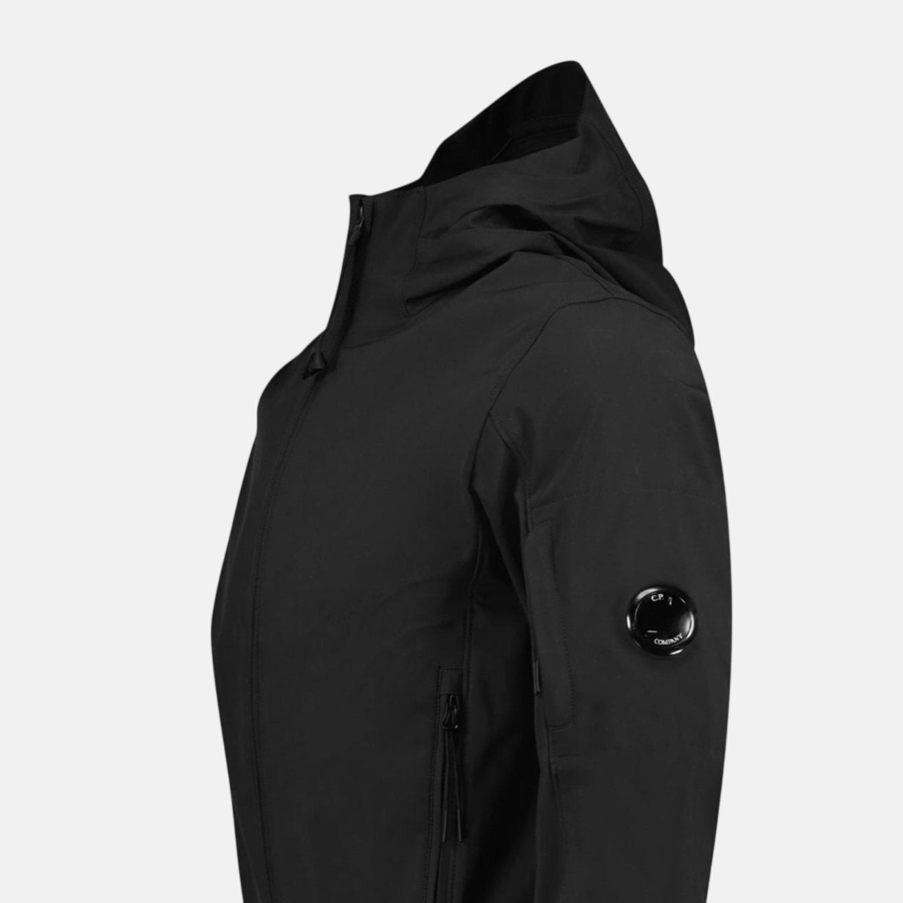CP Company Softshell Arm Lens Jacket Black | Studio DOS