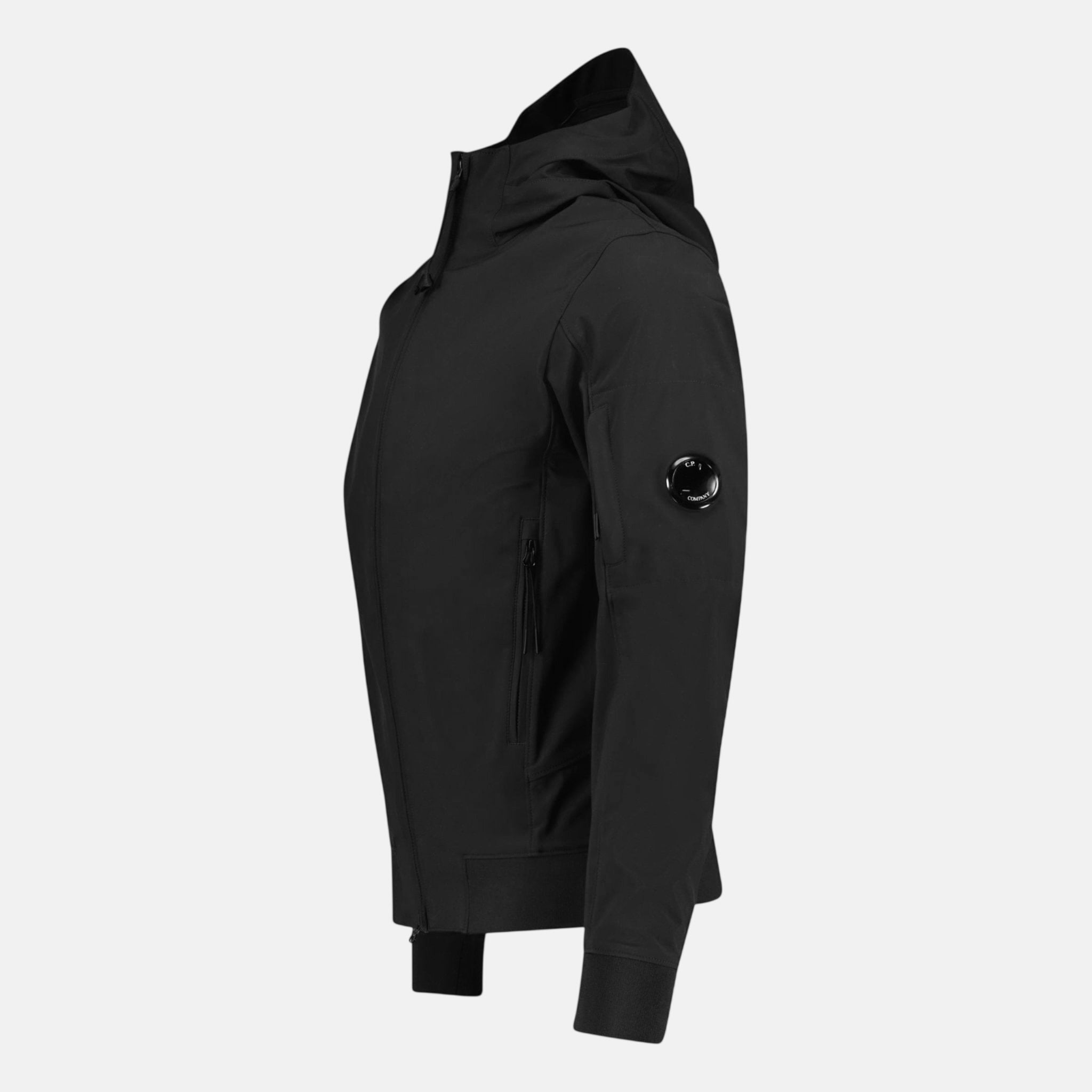 CP Company Softshell Arm Lens Jacket Black | Studio DOS