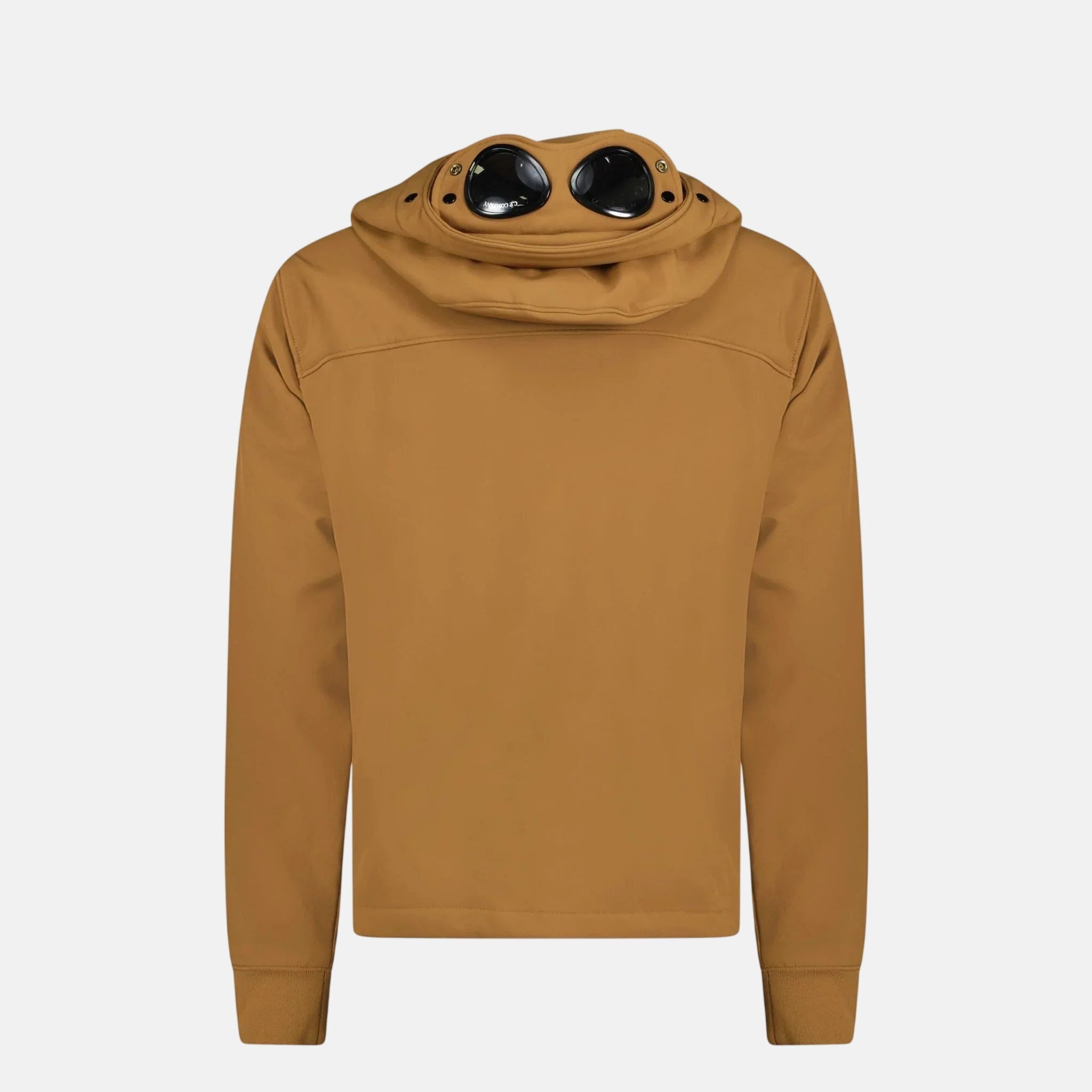 CP Company Softshell Goggle Hood Jacket Brown | Studio DOS