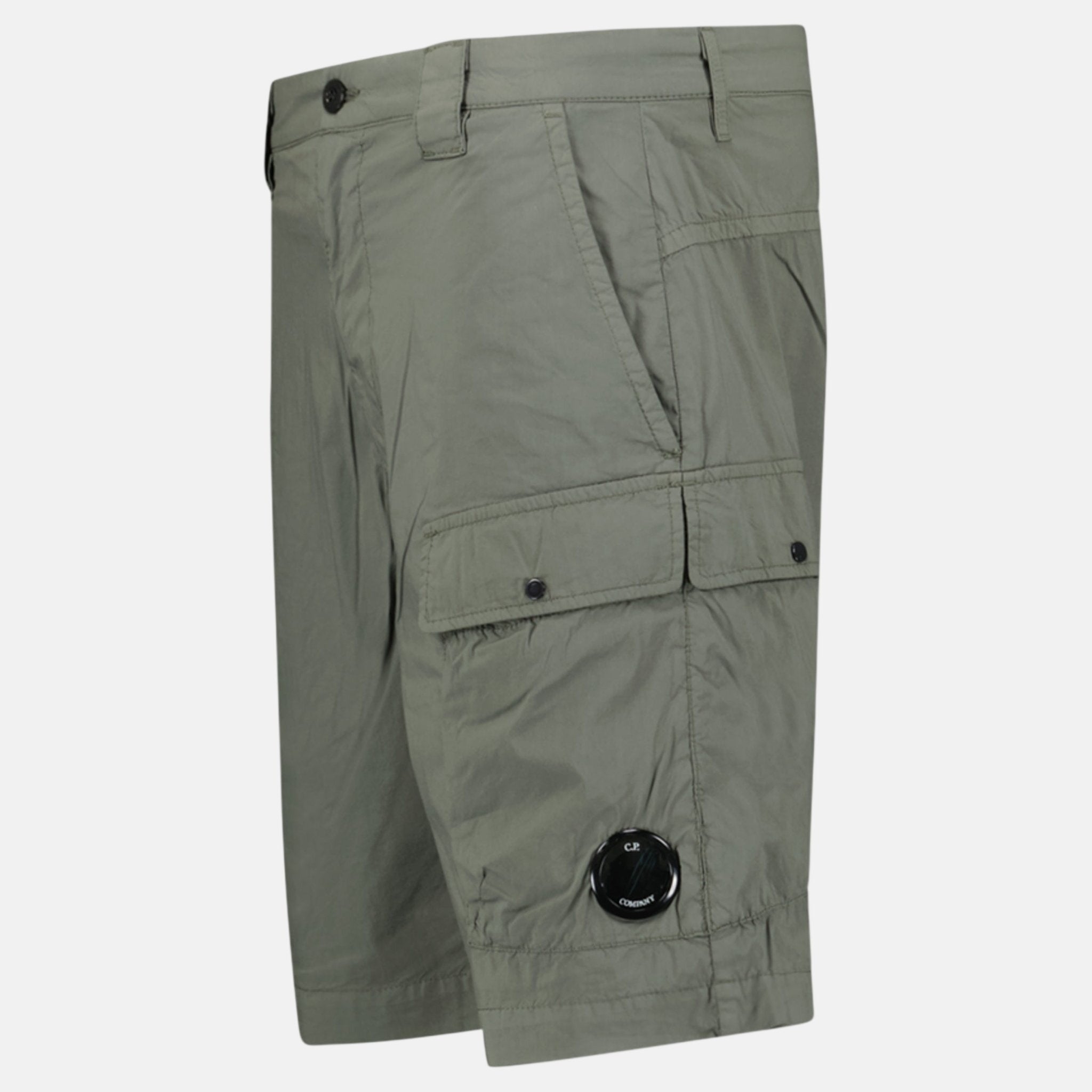 CP Company Stretch Sateen Cargo Shorts Ivy Green | Studio DOS