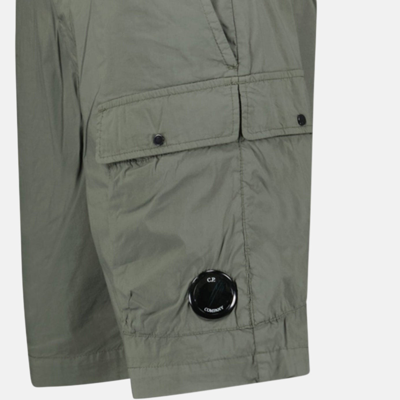 CP Company Stretch Sateen Cargo Shorts Ivy Green | Studio DOS