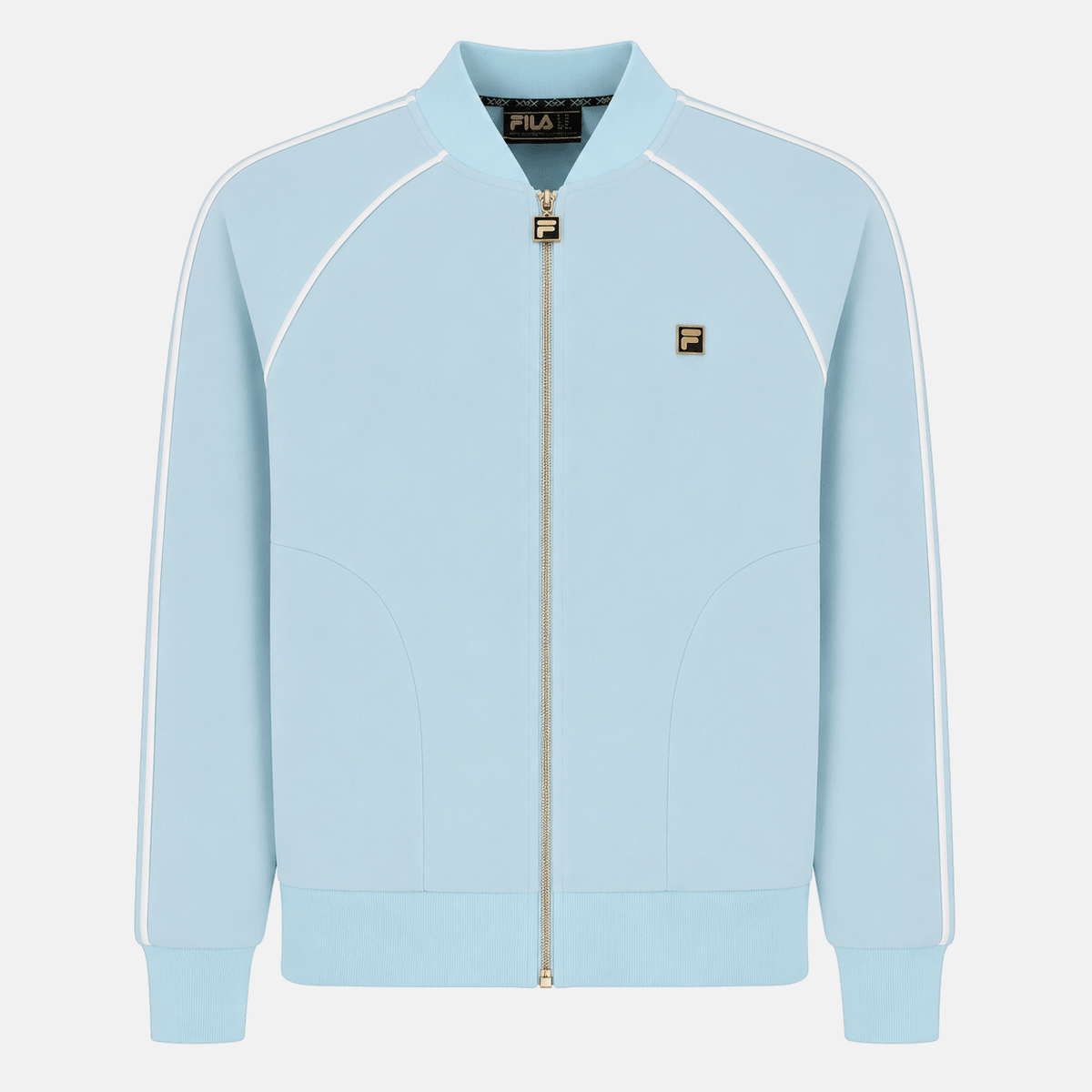 Fila Gold Fella Velour Track Top Jacket Sterling Blue/Coconut Milk | Studio DOS