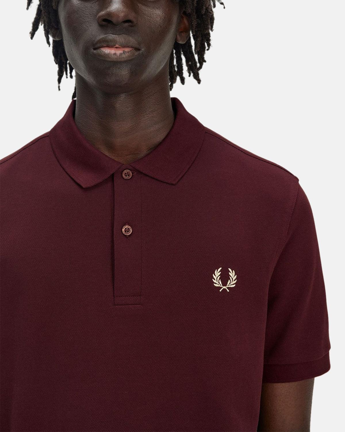 FRED PERRY M6000 POLO SHIRT OXBLOOD ECRU | Studio DOS