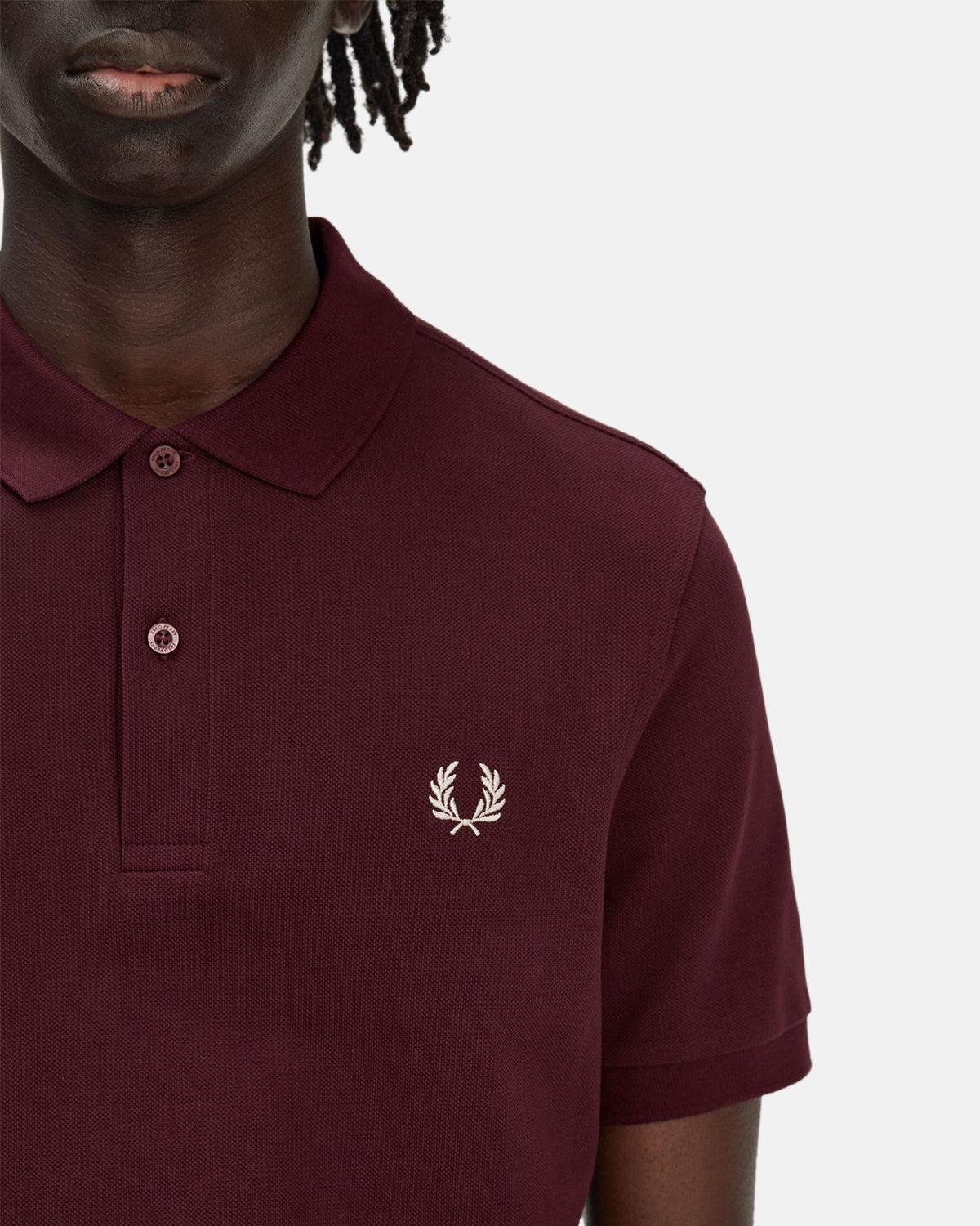 FRED PERRY M6000 POLO SHIRT OXBLOOD ECRU | Studio DOS