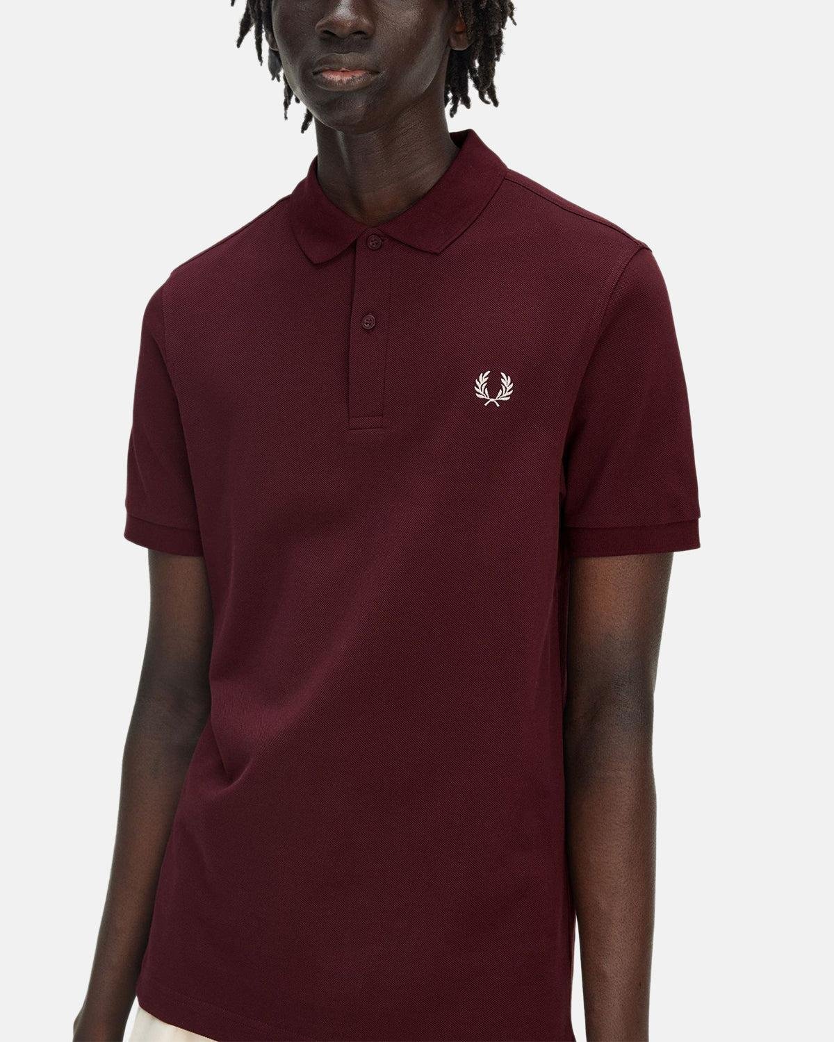 FRED PERRY M6000 POLO SHIRT OXBLOOD ECRU | Studio DOS