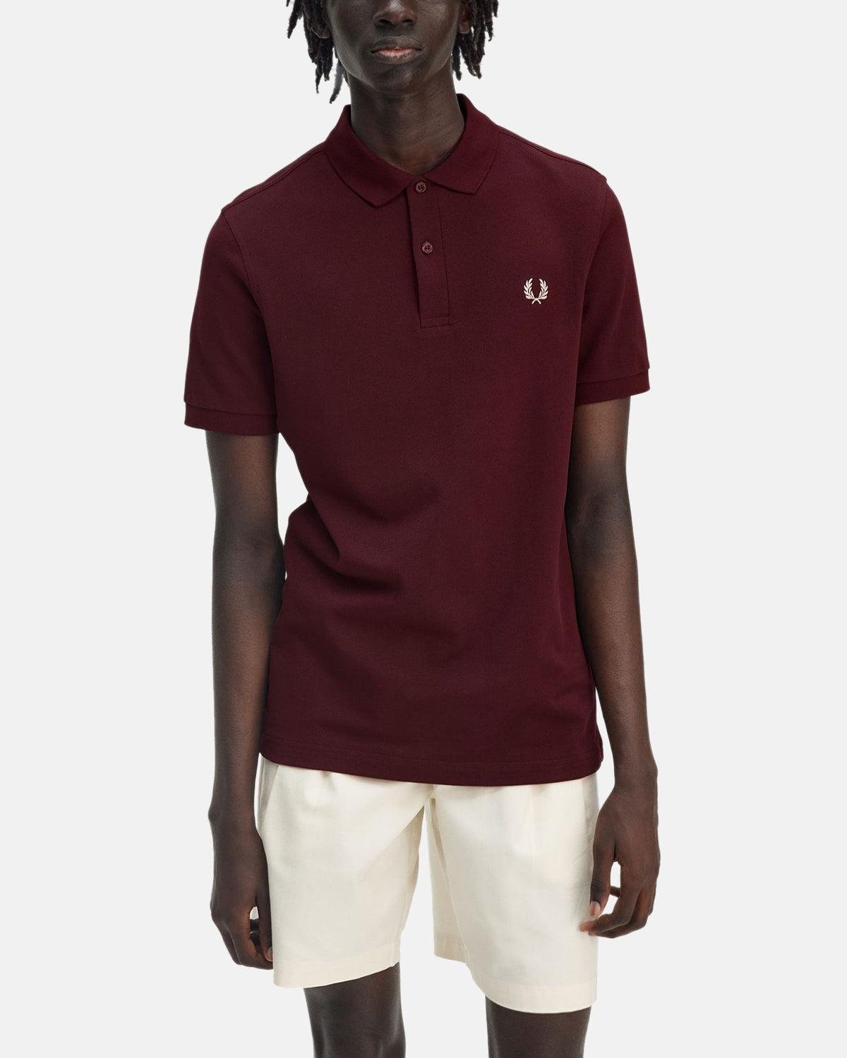 FRED PERRY M6000 POLO SHIRT OXBLOOD ECRU | Studio DOS