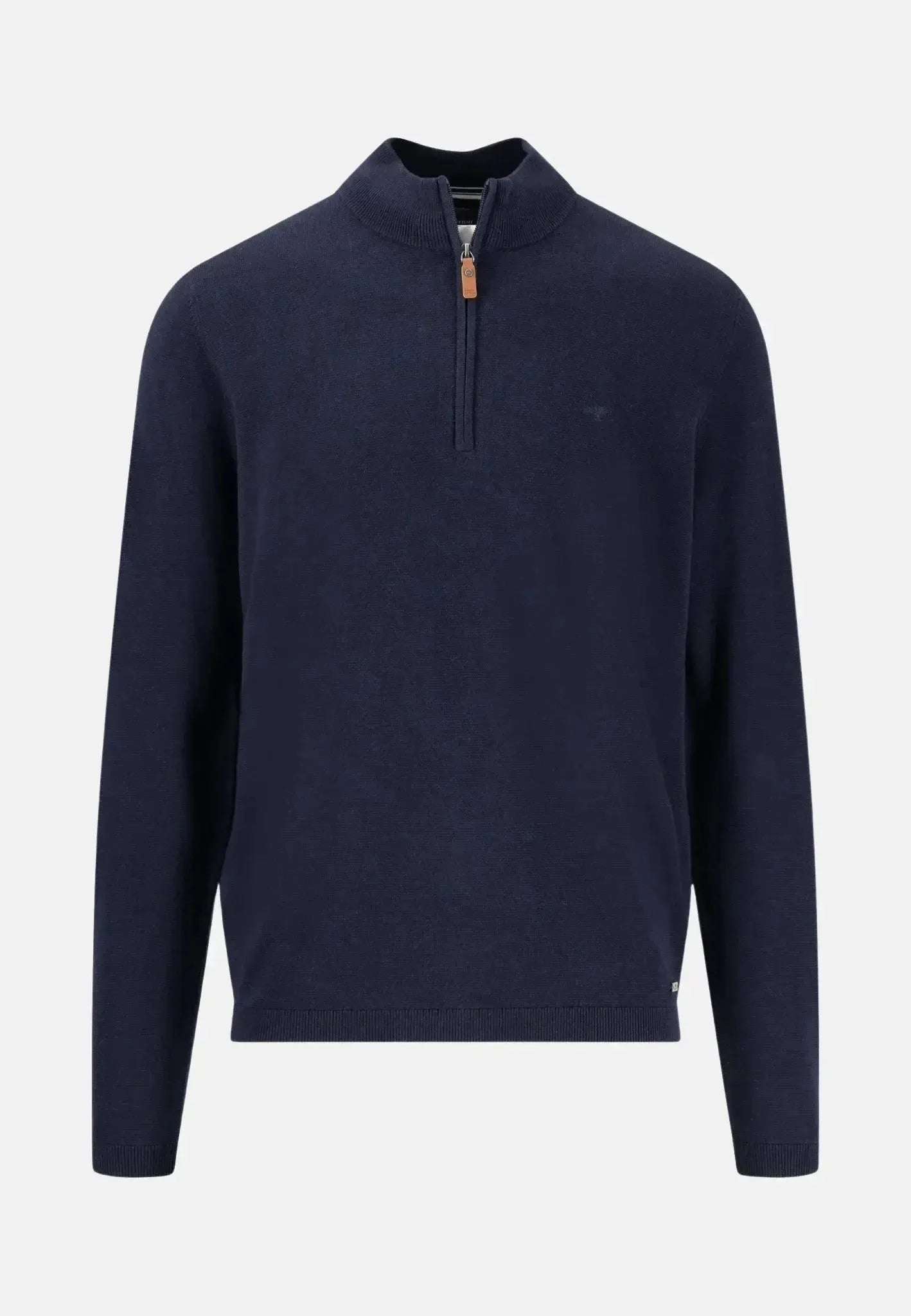 Fynch-Hatton Air Cotton 1/4 Zip Knit Navy | Studio DOS