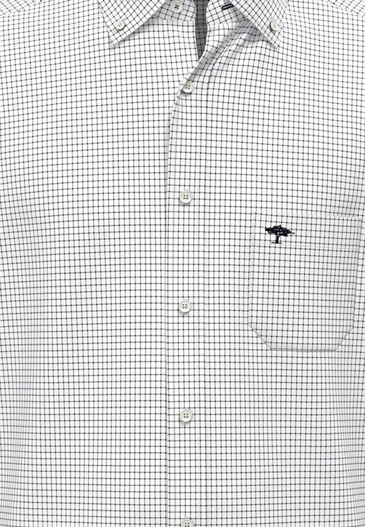 Fynch - Hatton Button Down Oxford Shirt Navy Check | Studio DOS
