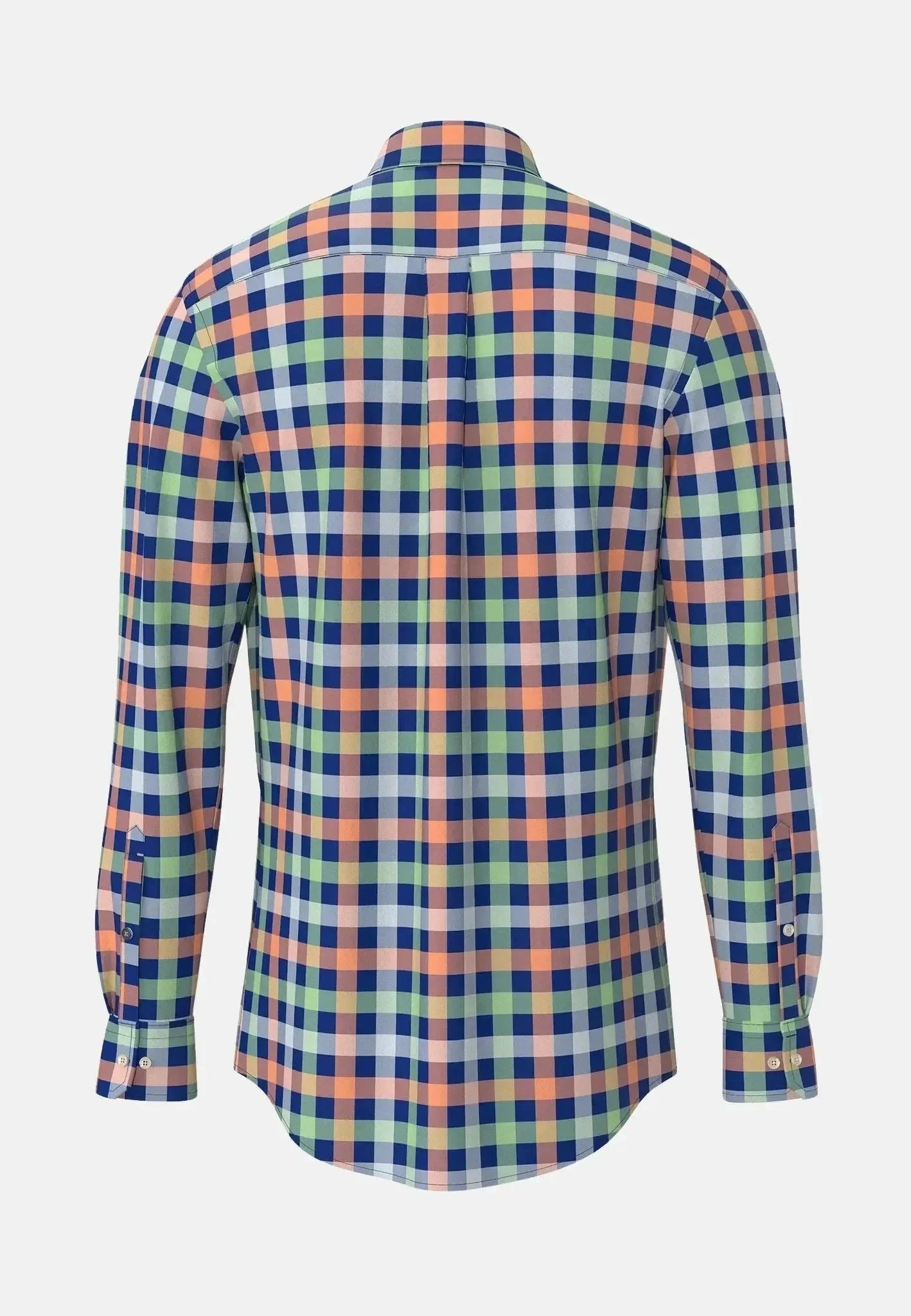 Fynch-Hatton Colorful Combi Check Shirt Sunny Orange