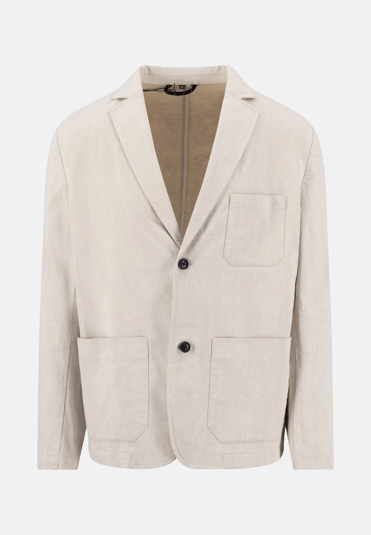Fynch-Hatton Cotton Linen Blend Twotone Structured Blazer Stone | Studio DOS