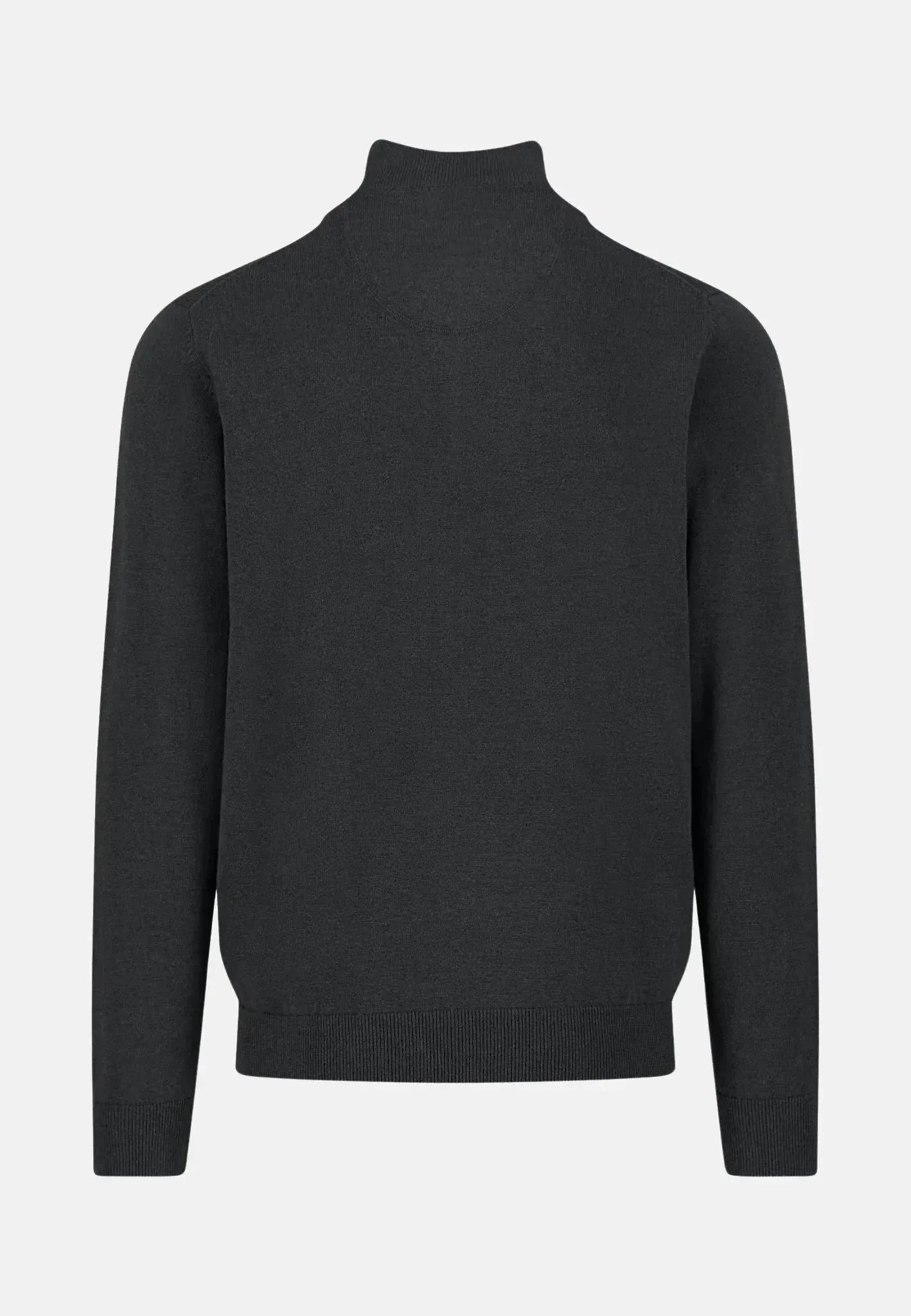 Fynch - Hatton Fine Knit Cotton 1/4 Zip Black | Studio DOS