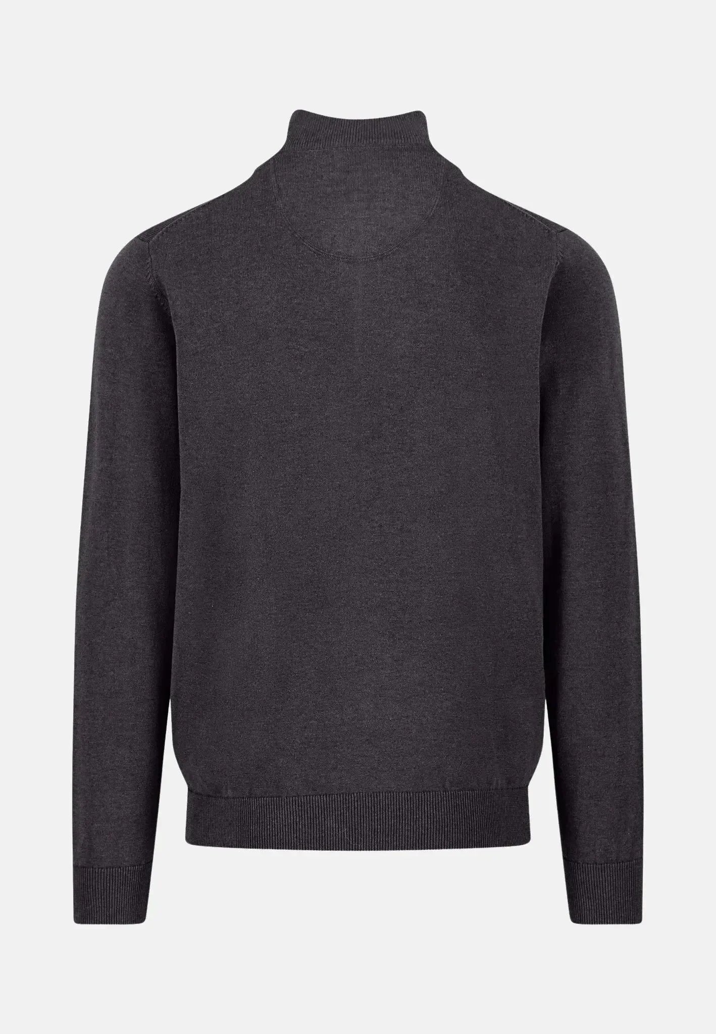 Fynch - Hatton Fine Knit Cotton 1/4 Zip Charcoal | Studio DOS