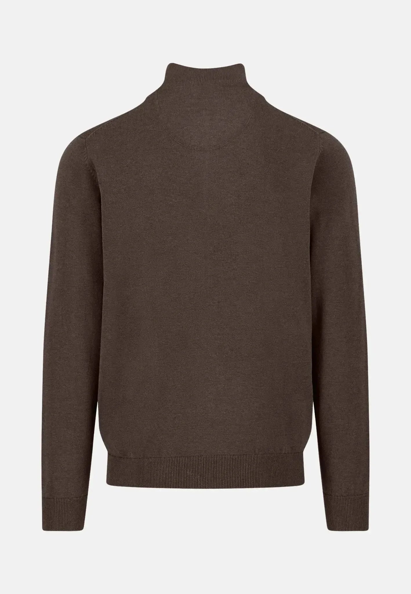 Fynch - Hatton Fine Knit Cotton 1/4 Zip Earth | Studio DOS
