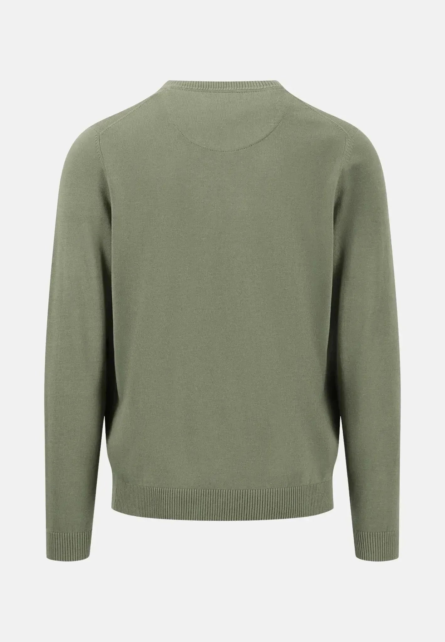 Fynch-Hatton Fine Knit Crewneck Cotton Knit Light Khaki