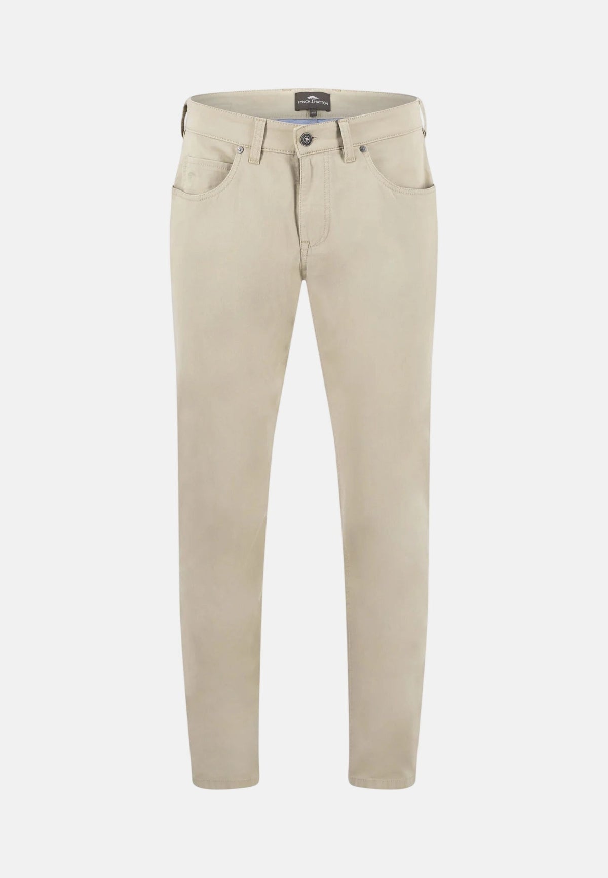 Fynch-Hatton Five Pocket Stretch Cotton Chinos Beige | Studio DOS