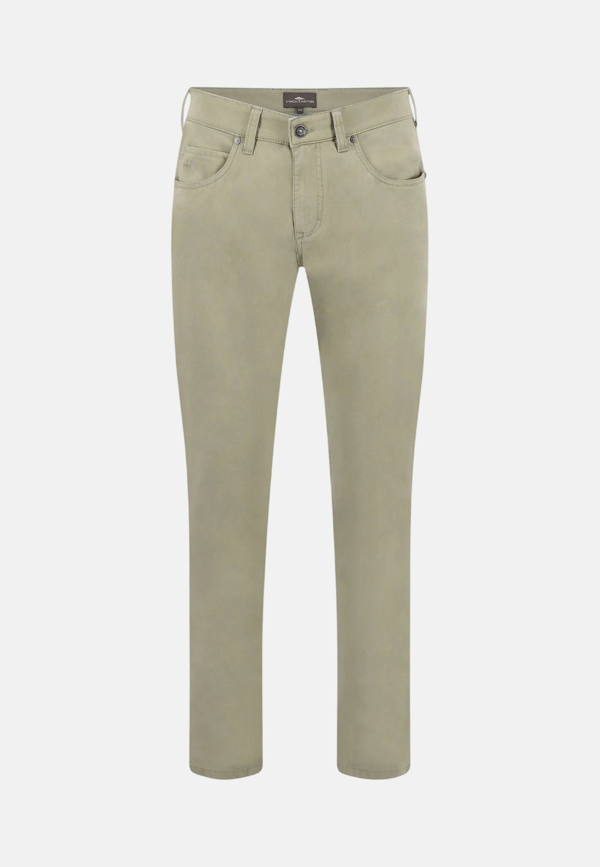 Fynch-Hatton Five Pocket Stretch Cotton Chinos Saw | Studio DOS