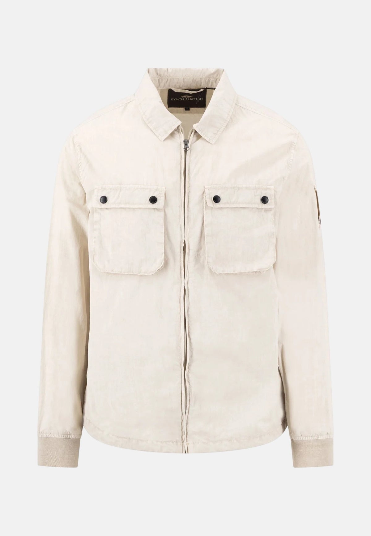 Fynch-Hatton Garment Dyed Overshirt Cement | Studio DOS