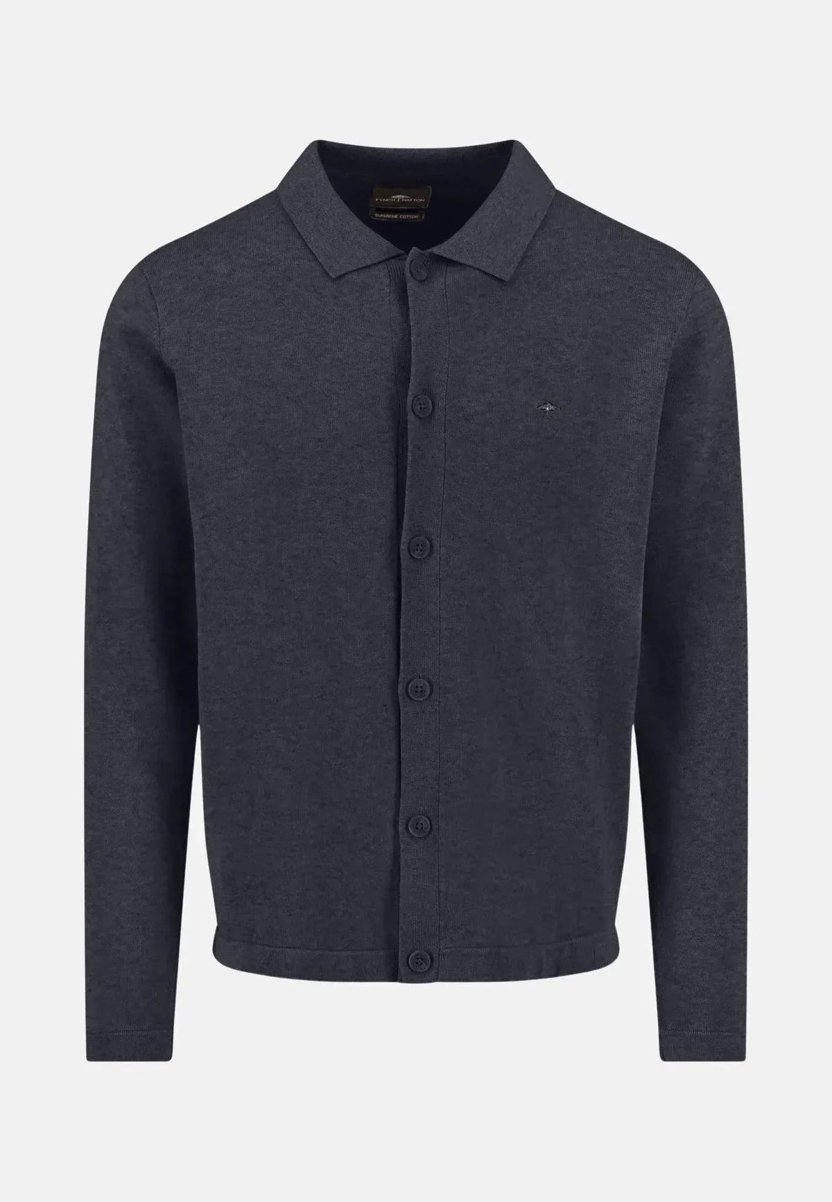 Fynch-Hatton Kent Collar Buttoned Cardigan Navy | Studio DOS
